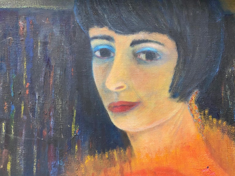 Jennifer Hornyak Portrait of a Woman in Orange C.1980s

Original oil on canvas

Canvas dimensions 18