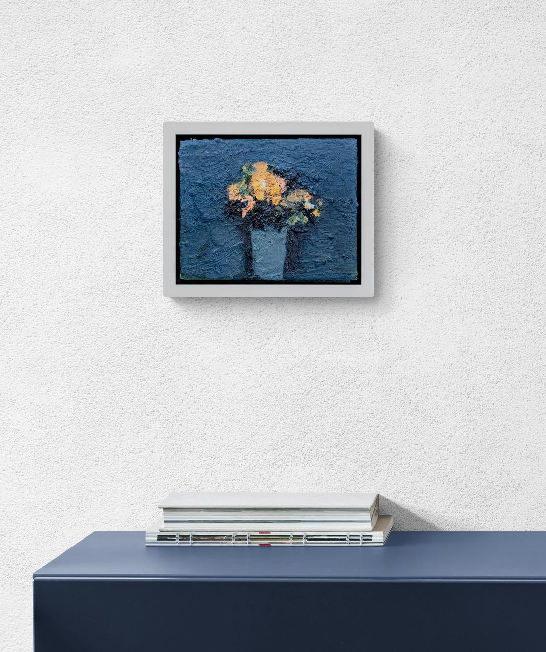 Fleurs d'abricot - contemporaneo, floreale, natura morta, olio su pannello in vendita 7