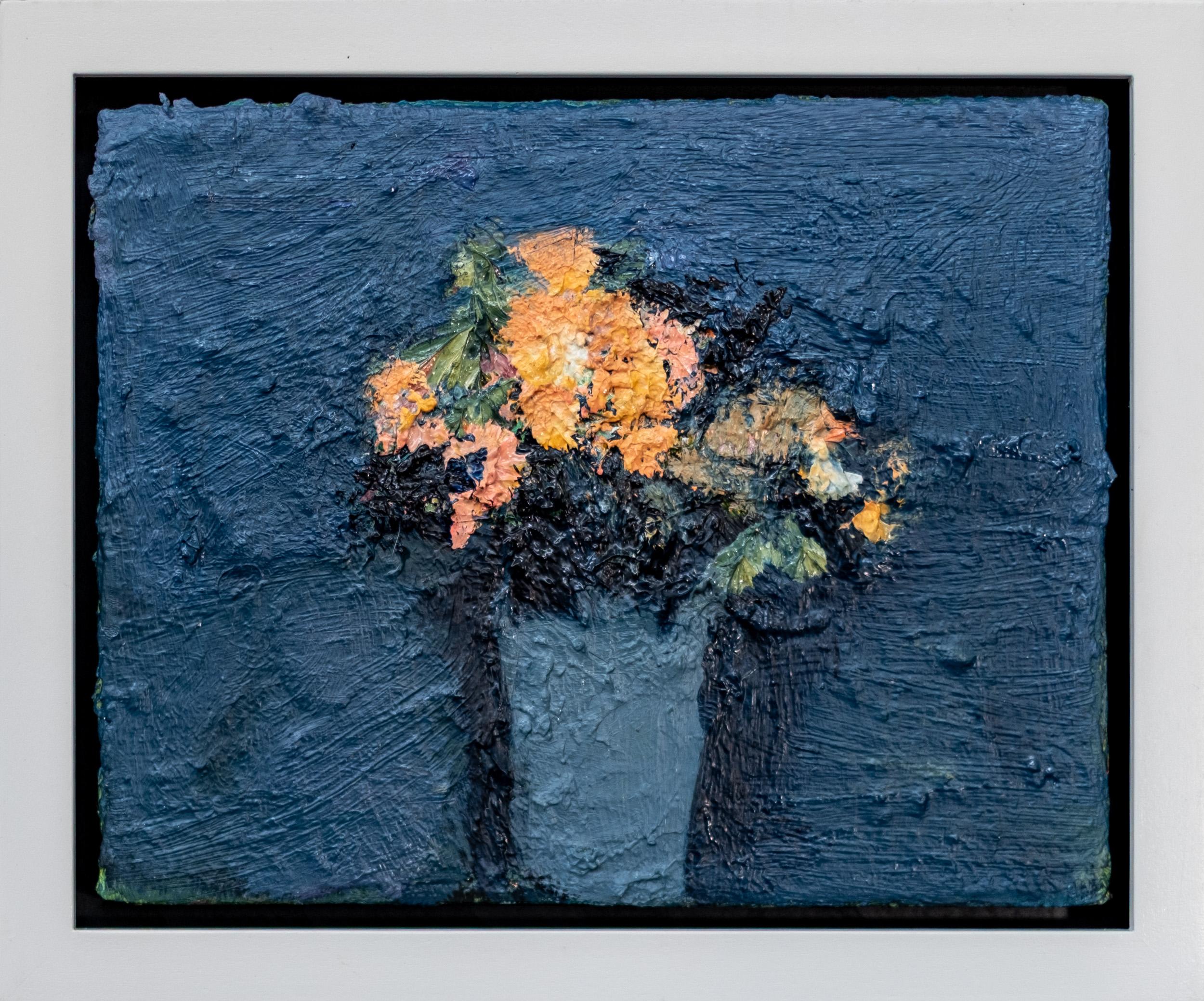 Fleurs d'abricot - contemporaneo, floreale, natura morta, olio su pannello - Painting di Jennifer Hornyak