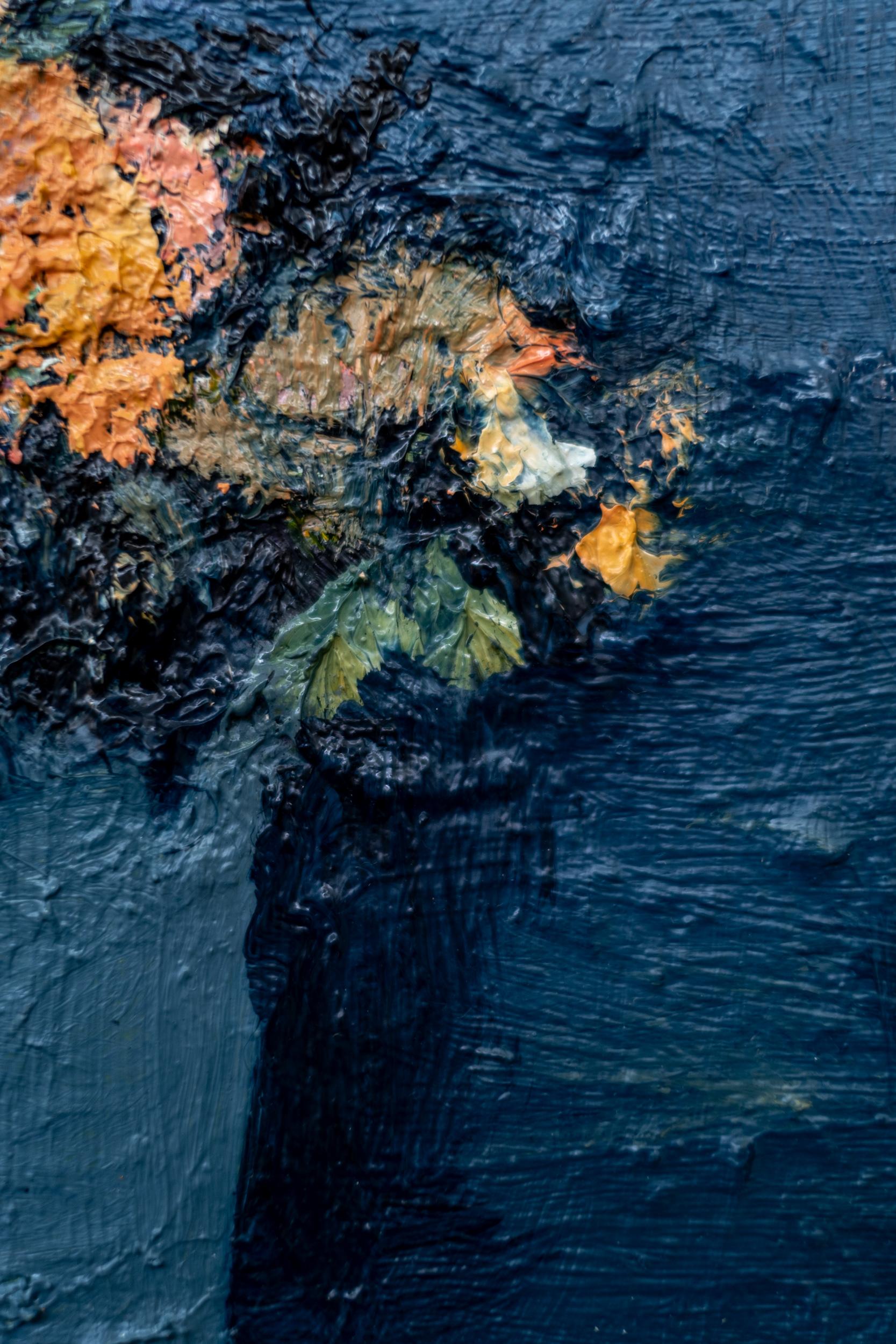 Fleurs d'abricot - contemporaneo, floreale, natura morta, olio su pannello in vendita 4