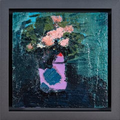 Persephone - Contemporary Abstract Painting, Oil on Wood Panel, Framed