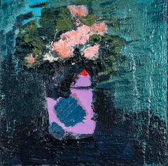 Persephone - Contemporary Abstract Painting, Oil on Wood Panel, Framed
