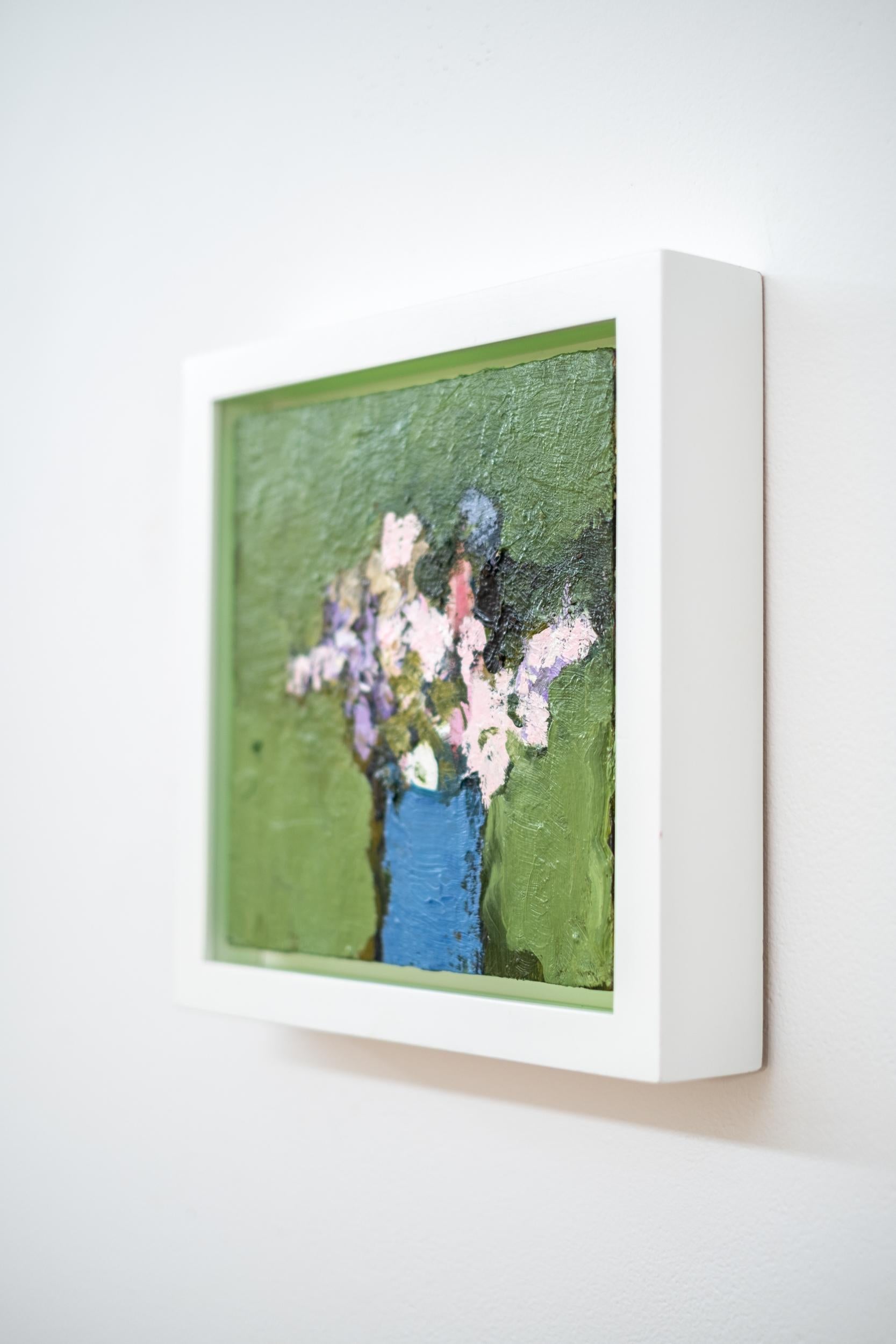 rose avec fleurs blanches  fleur, plante, floral, nature morte, huile sur panneau 3