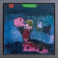 Porphyria - Abstract Contemporary Painting, Oil on Wood Panel, Framed