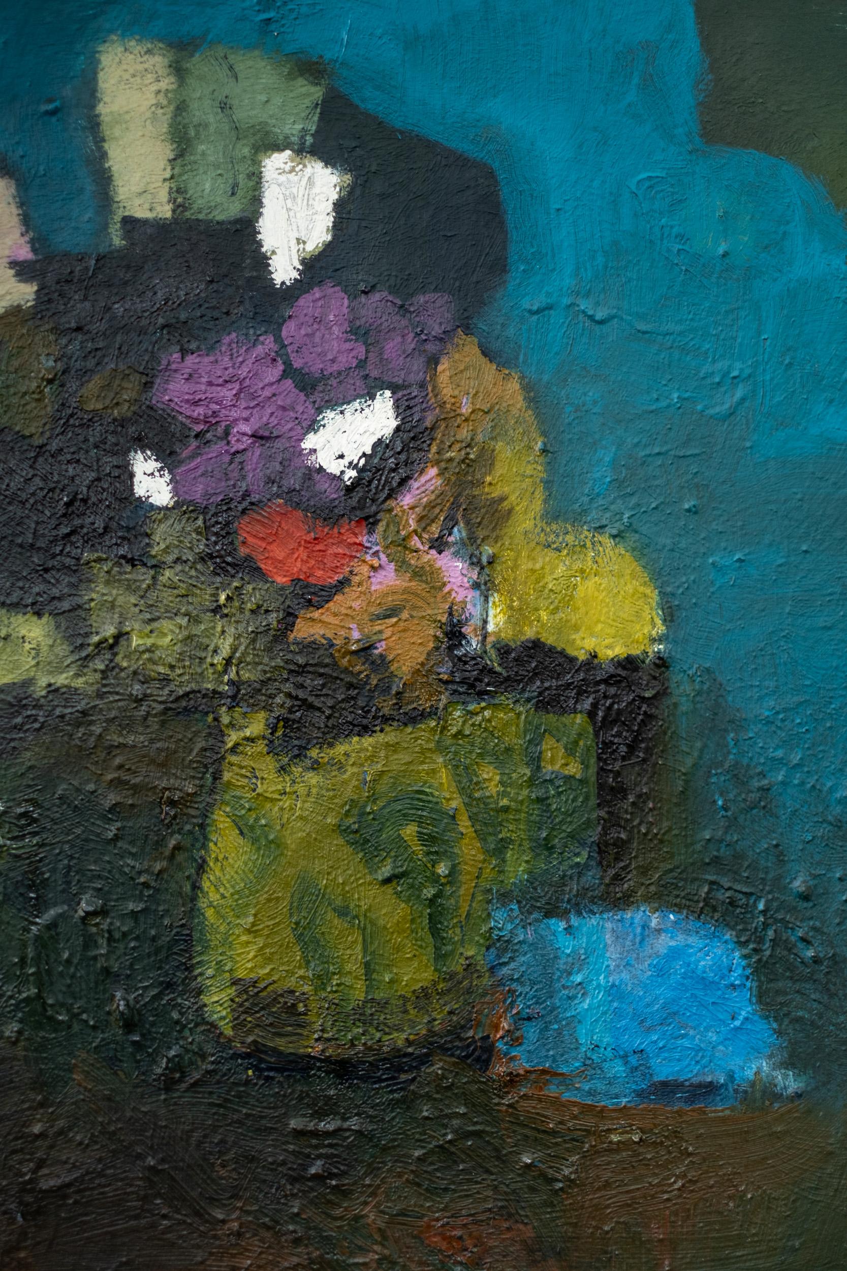 Scattering - grande nature morte, florale, contemporaine, abstraite, huile sur toile en vente 1