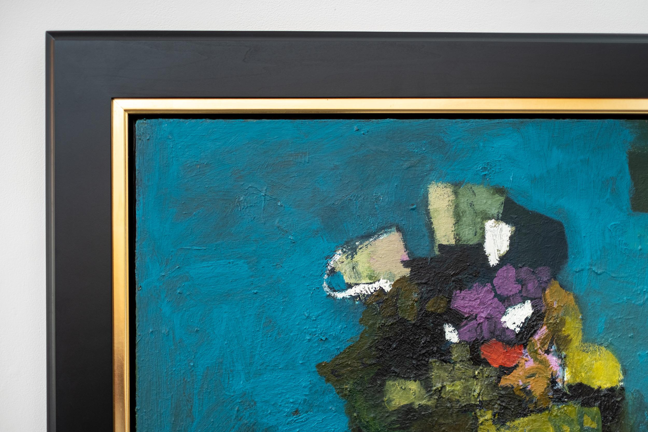 Scattering - grande nature morte, florale, contemporaine, abstraite, huile sur toile en vente 4