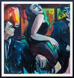 Jeu d'atouts (Trump Card - Ace up the Sleeve) - Contemporary Oil Painting, 1980s