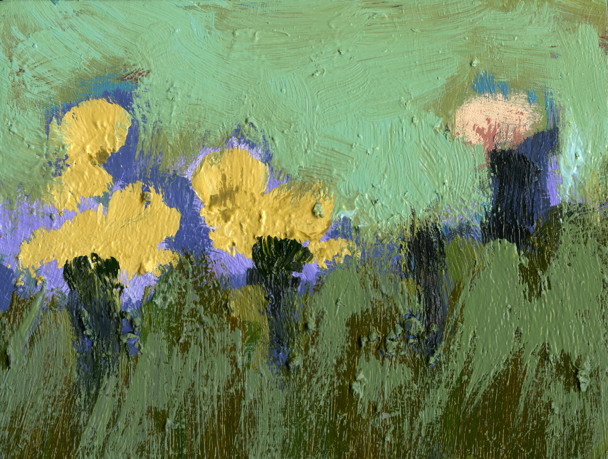 Jennifer Hornyak Still-Life Painting - Yellow Meadow