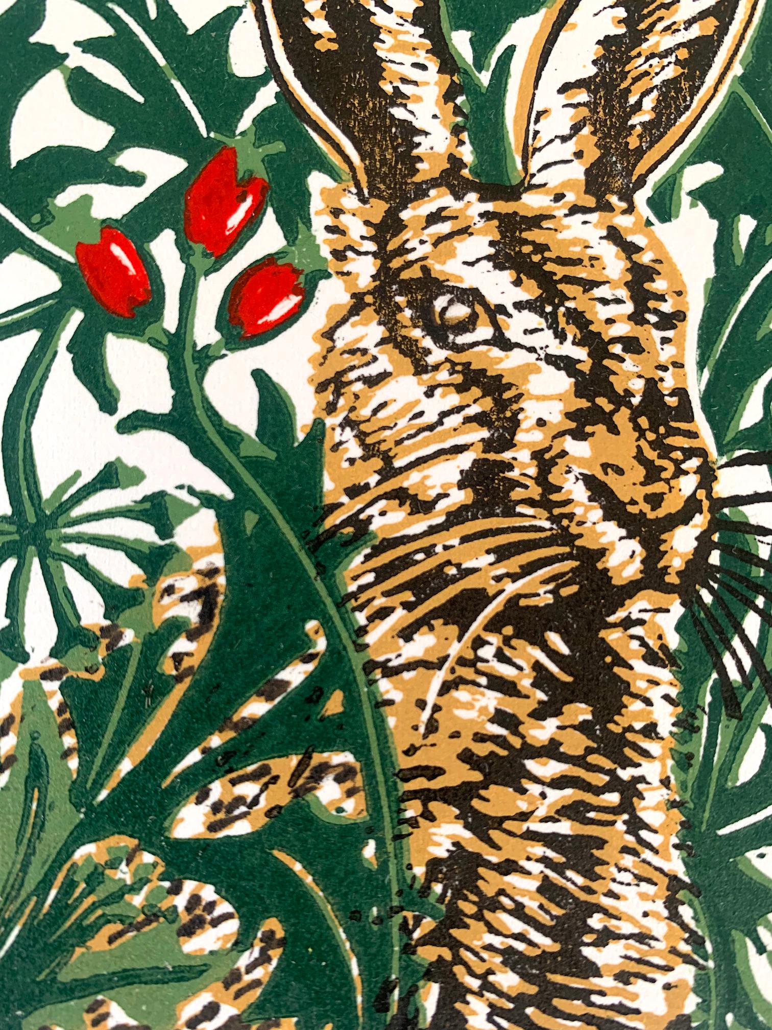 Winter Hare - Painting by Jennifer Jokhoo