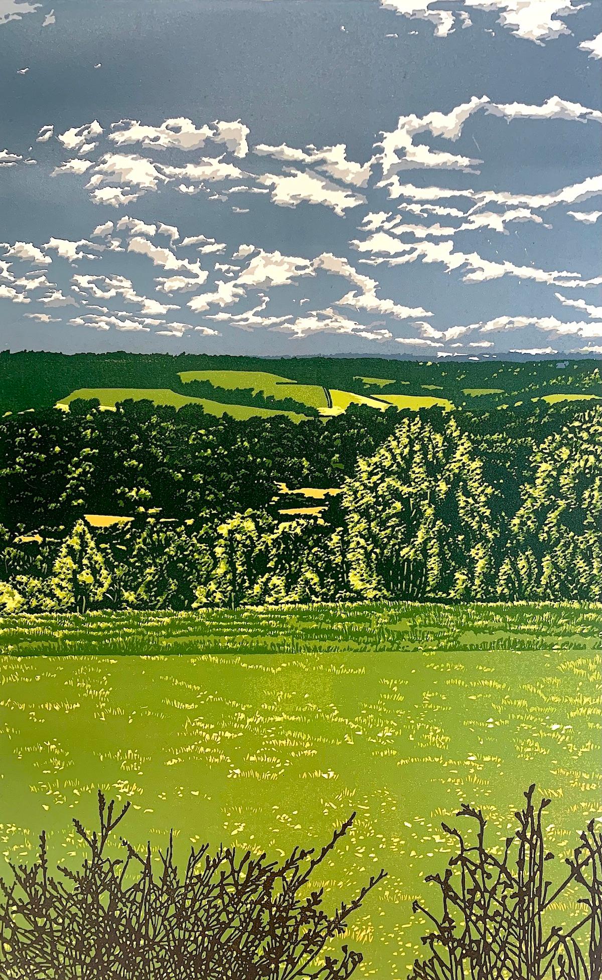 Autumn Prelude by Jennifer Jokhoo, Limited Edition Print, Landscape Print For Sale 4