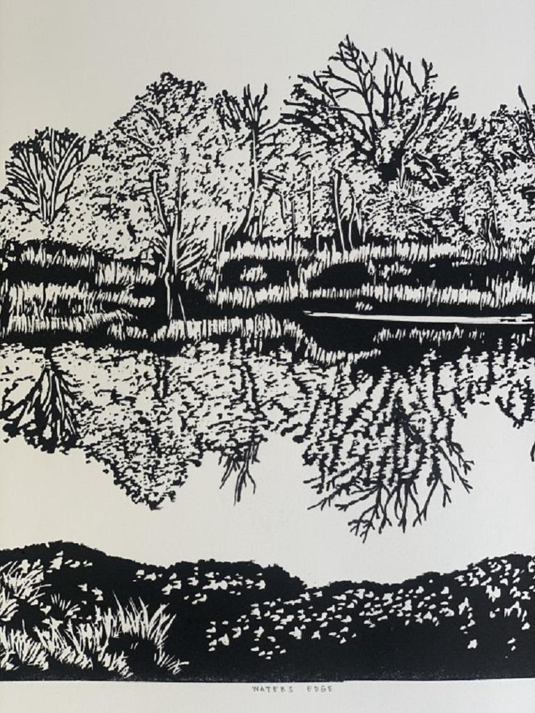 water linocut