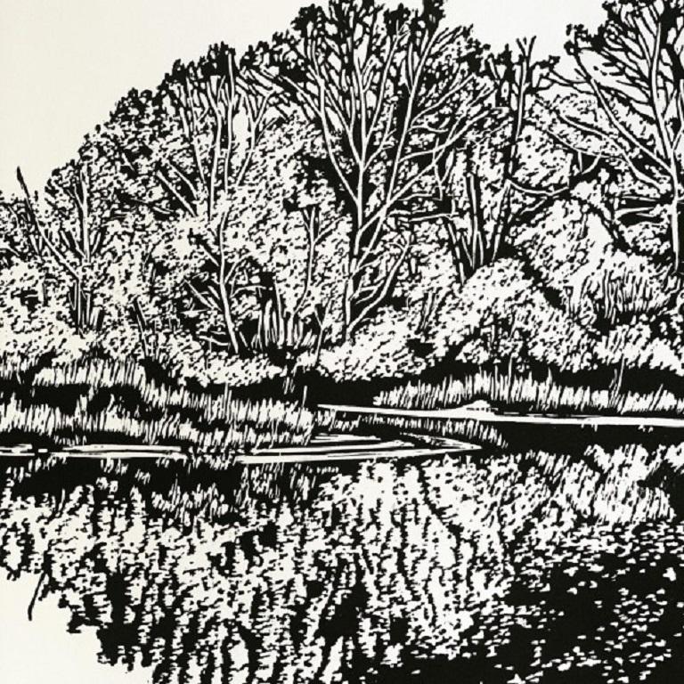 Waters Edge by Jennifer Jokhoo [2021]
limited_edition

Reduction linocut print

Edition number 20

Image size: H:30 cm x W:60 cm

Complete Size of Unframed Work: H:35 cm x W:66 cm x D:.5cm

Sold Unframed

Please note that insitu images are purely an