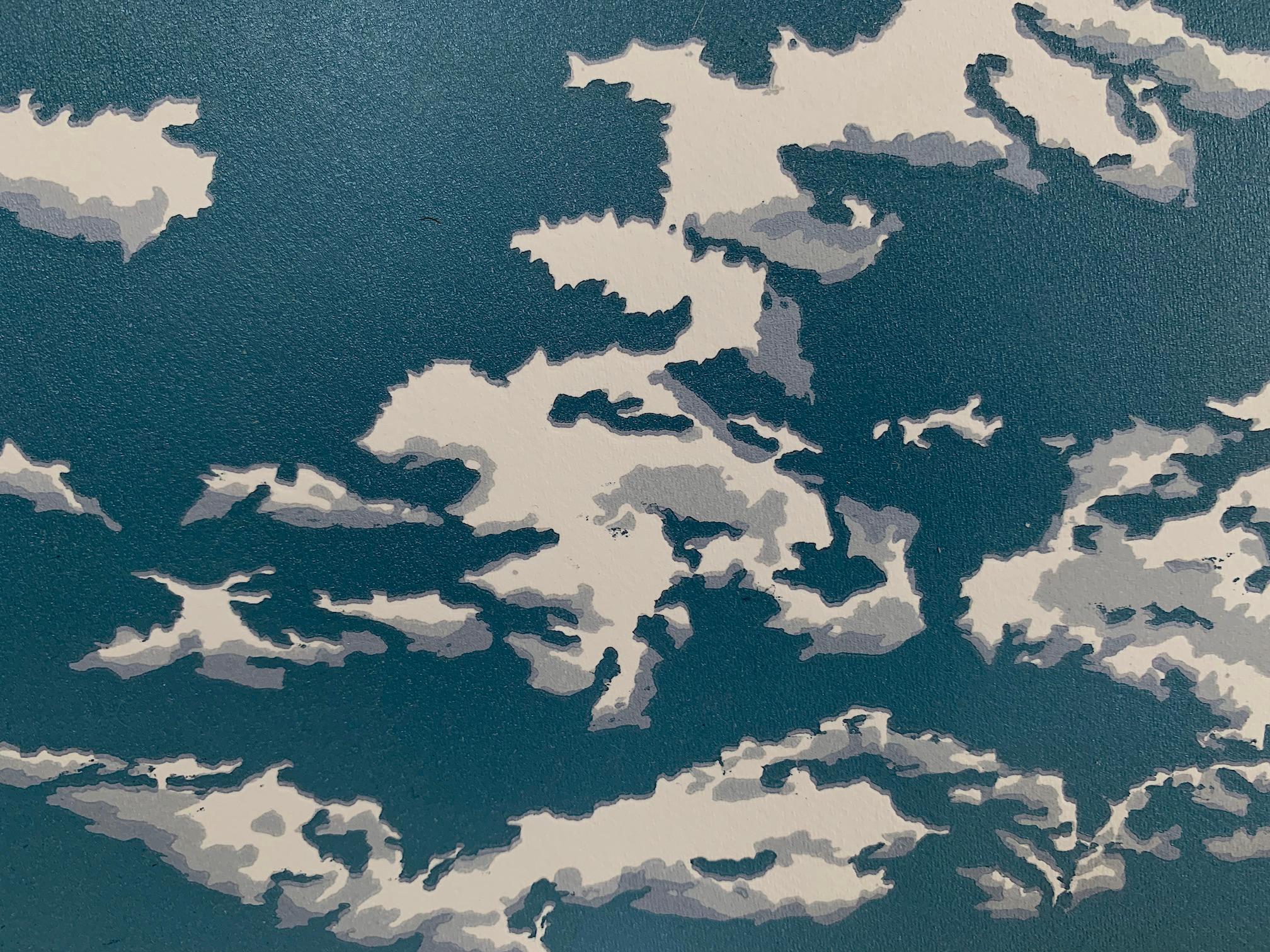 Skies know no borders  - Blue Landscape Print by Jennifer Jokhoo