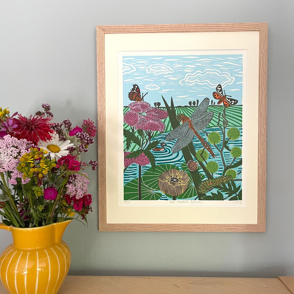 The Norfolk Broads with Ink, Print by Kate Heiss For Sale 7