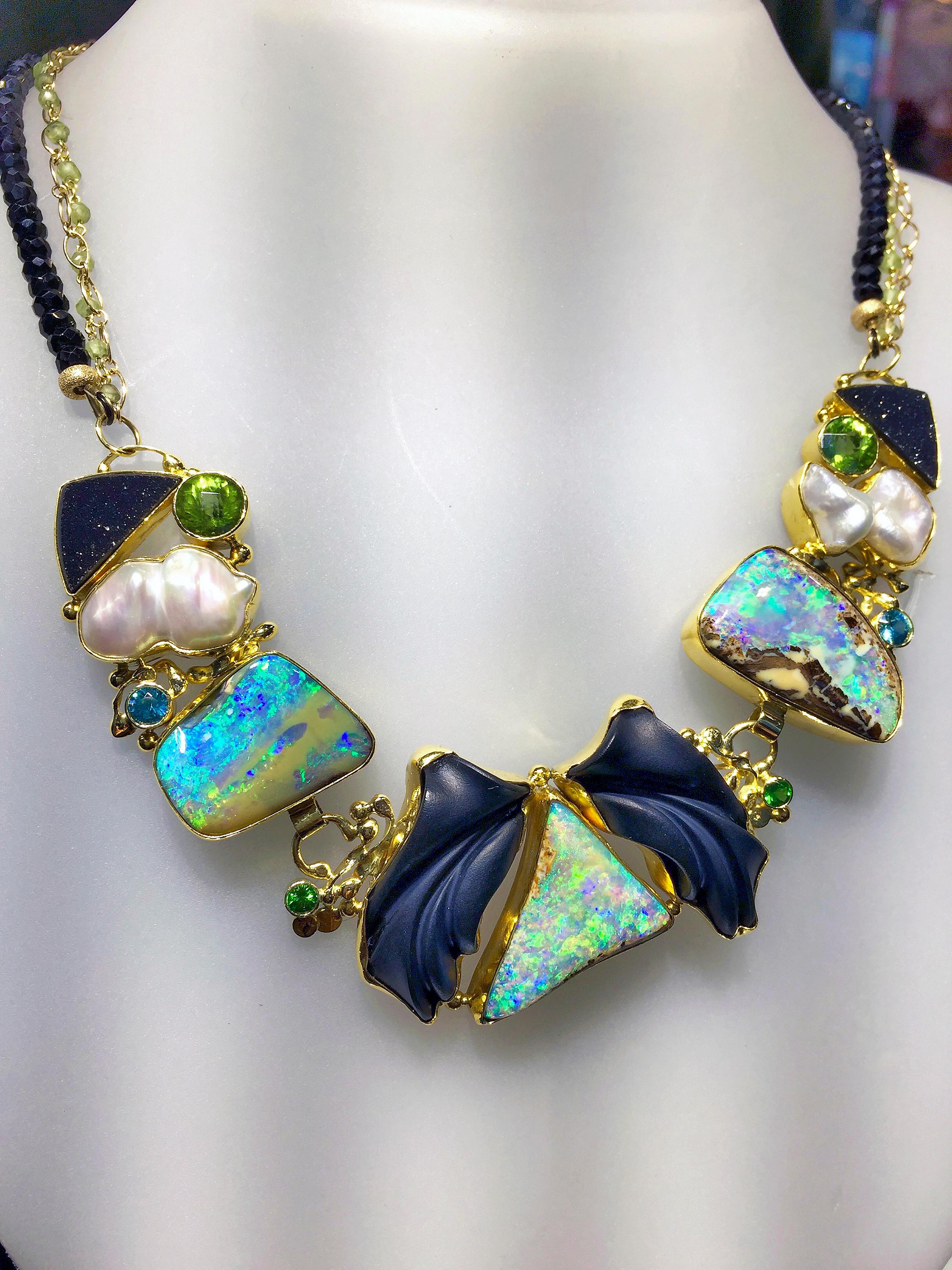 peridot and opal necklace