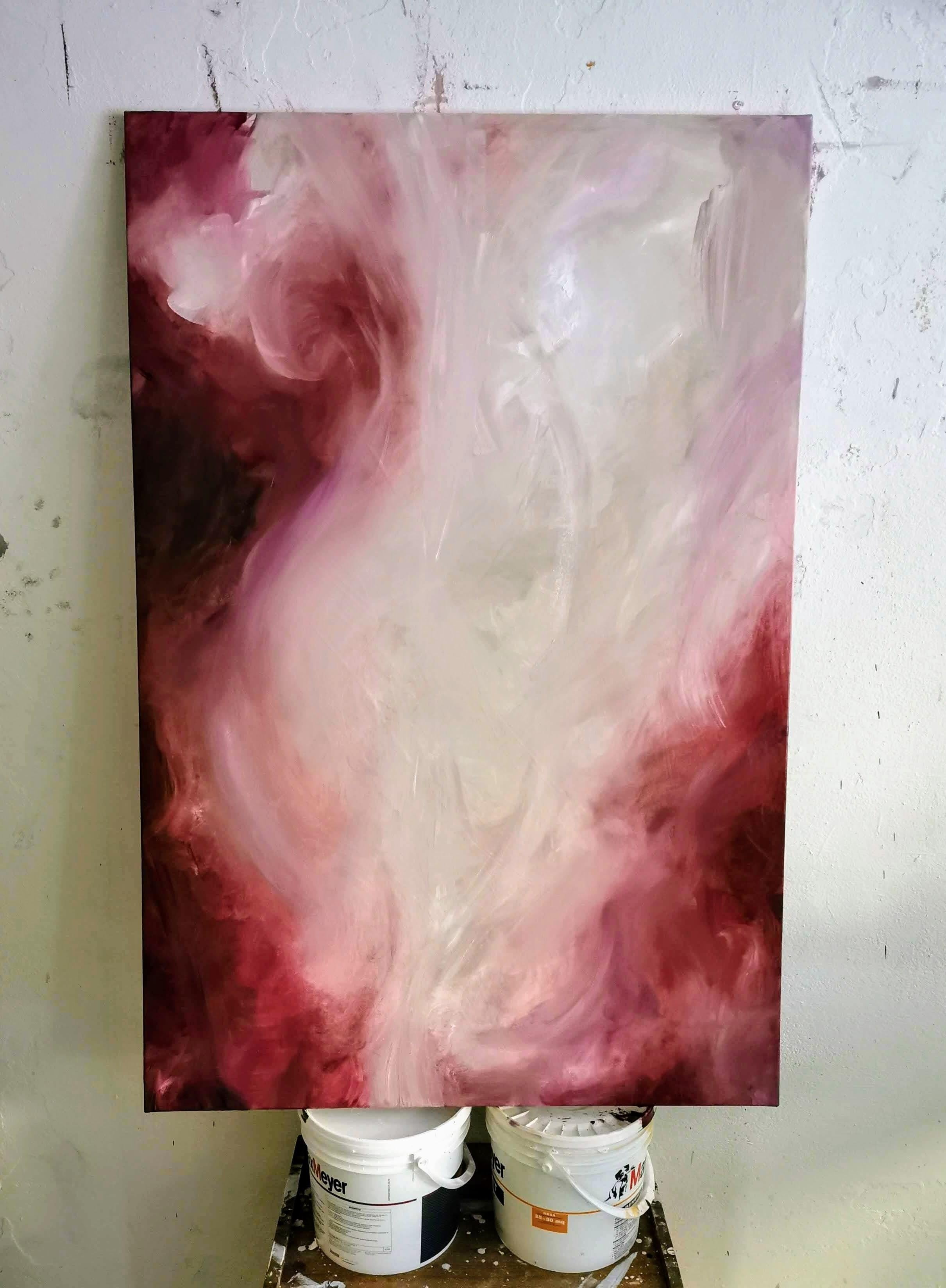 All I ever wanted - Flowy sensual abstract painting - Painting by Jennifer L. Baker