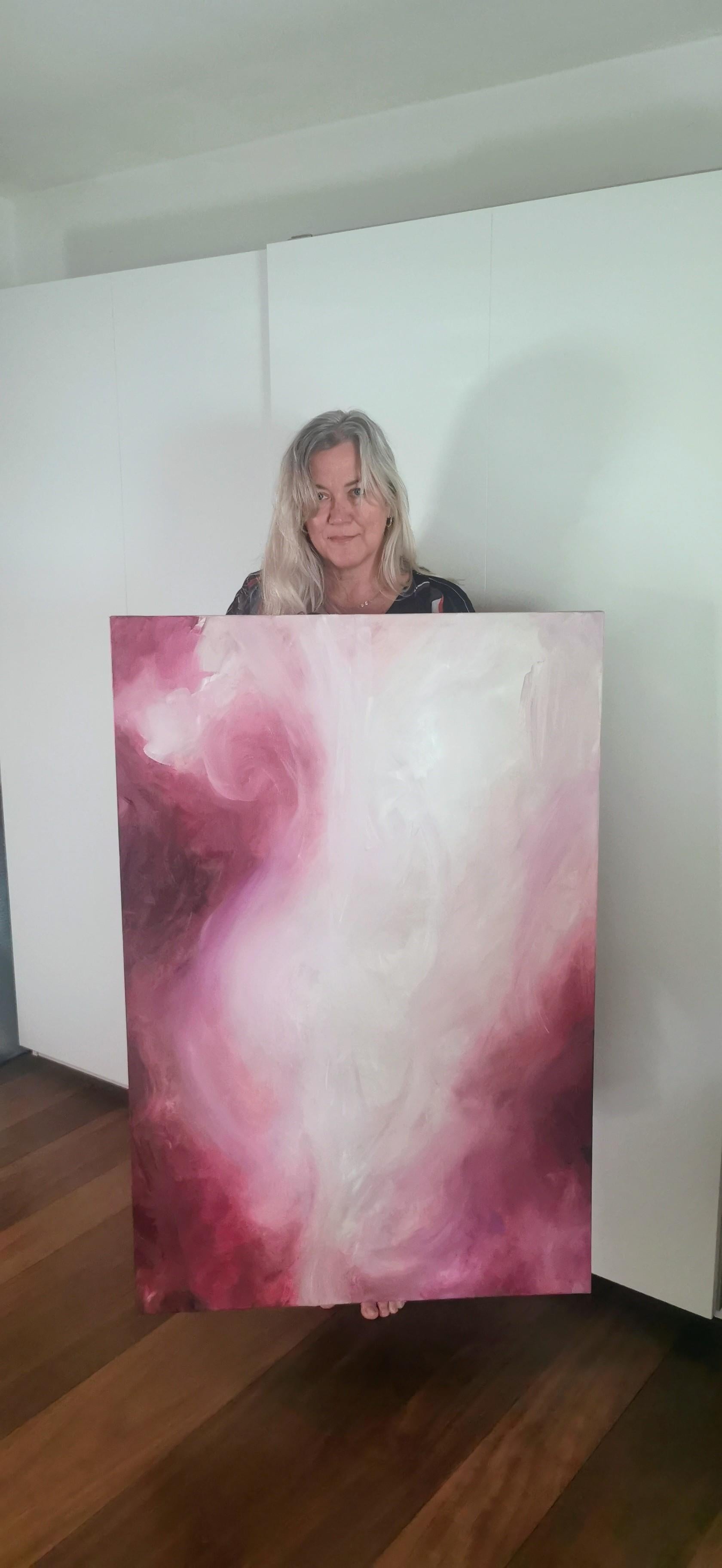 In creating this piece, I dove deeply into the abstract realm, allowing emotion to guide each stroke. The oil paints blend into a fervent dance of color, embodying passion, desire, and the yearning for something beyond grasp. The sweeping motions