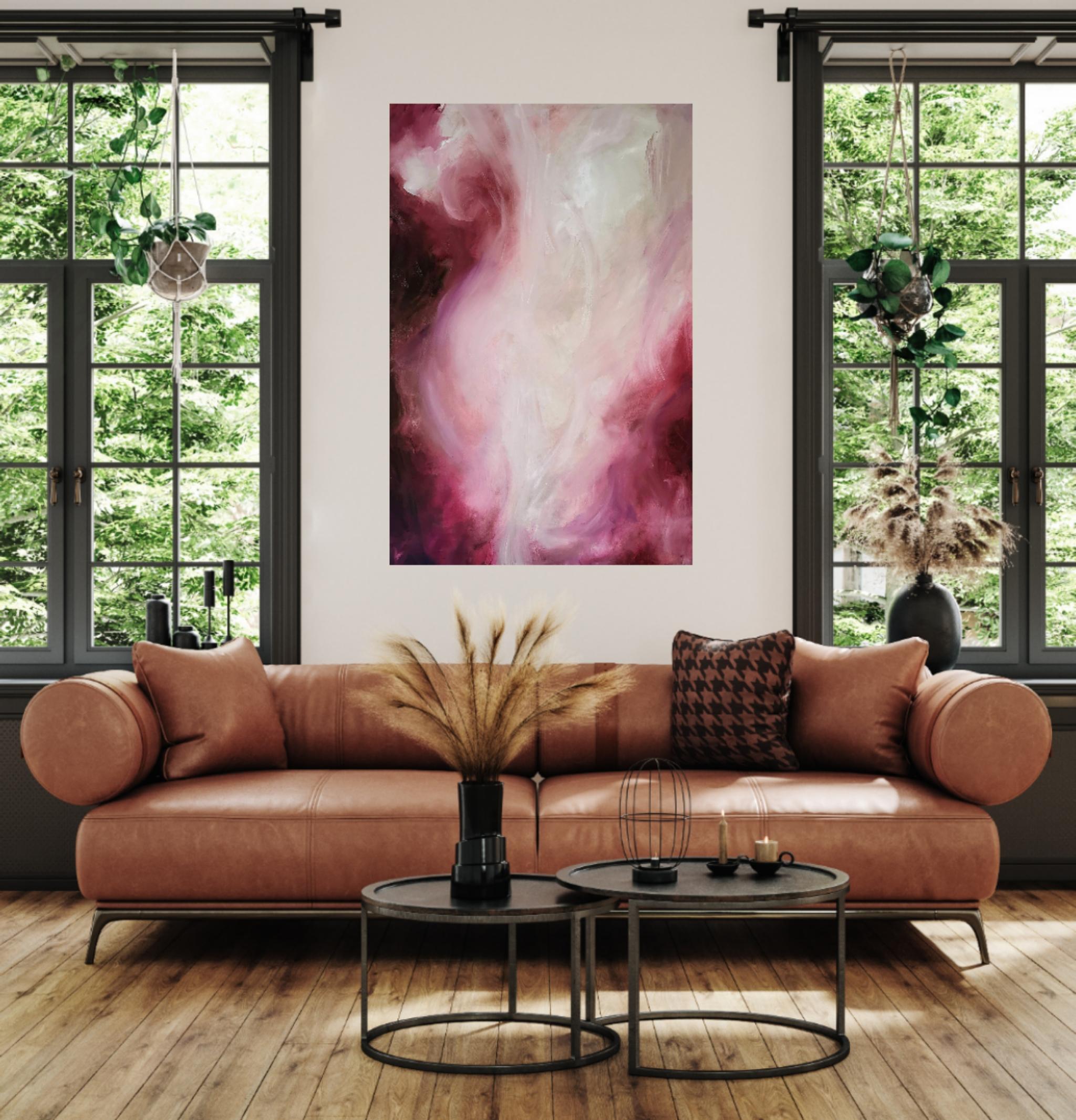 All I ever wanted - Flowy sensual abstract painting For Sale 5