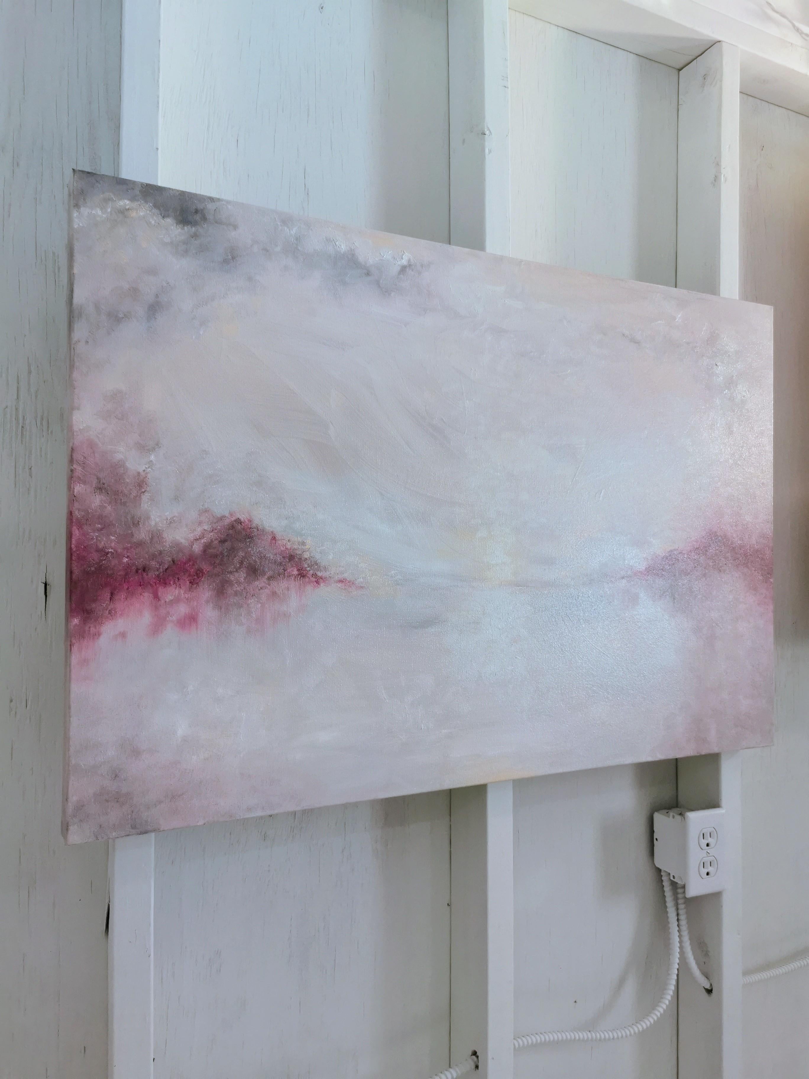 Ascension im Winter – Abstrakte, friedliche Winterlandschaft (Zeitgenössisch), Painting, von Jennifer L. Baker