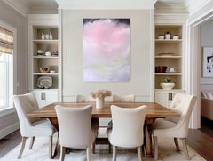 Aura Pure - Soft pink pastel large abstract painting