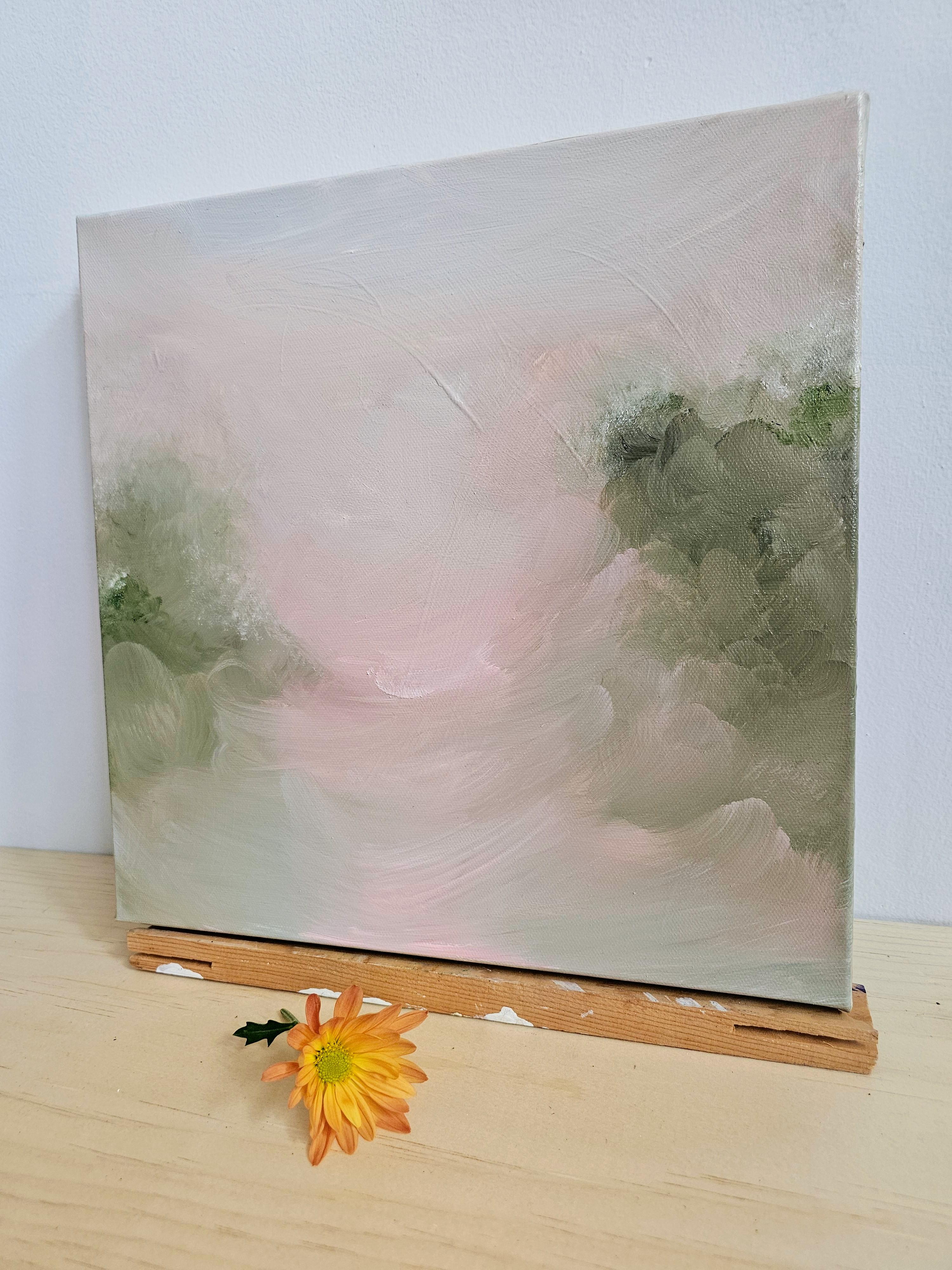 Autumn Lullaby - Verträumte Herbst abstrakte Landschaft Sonnenuntergang Gemälde