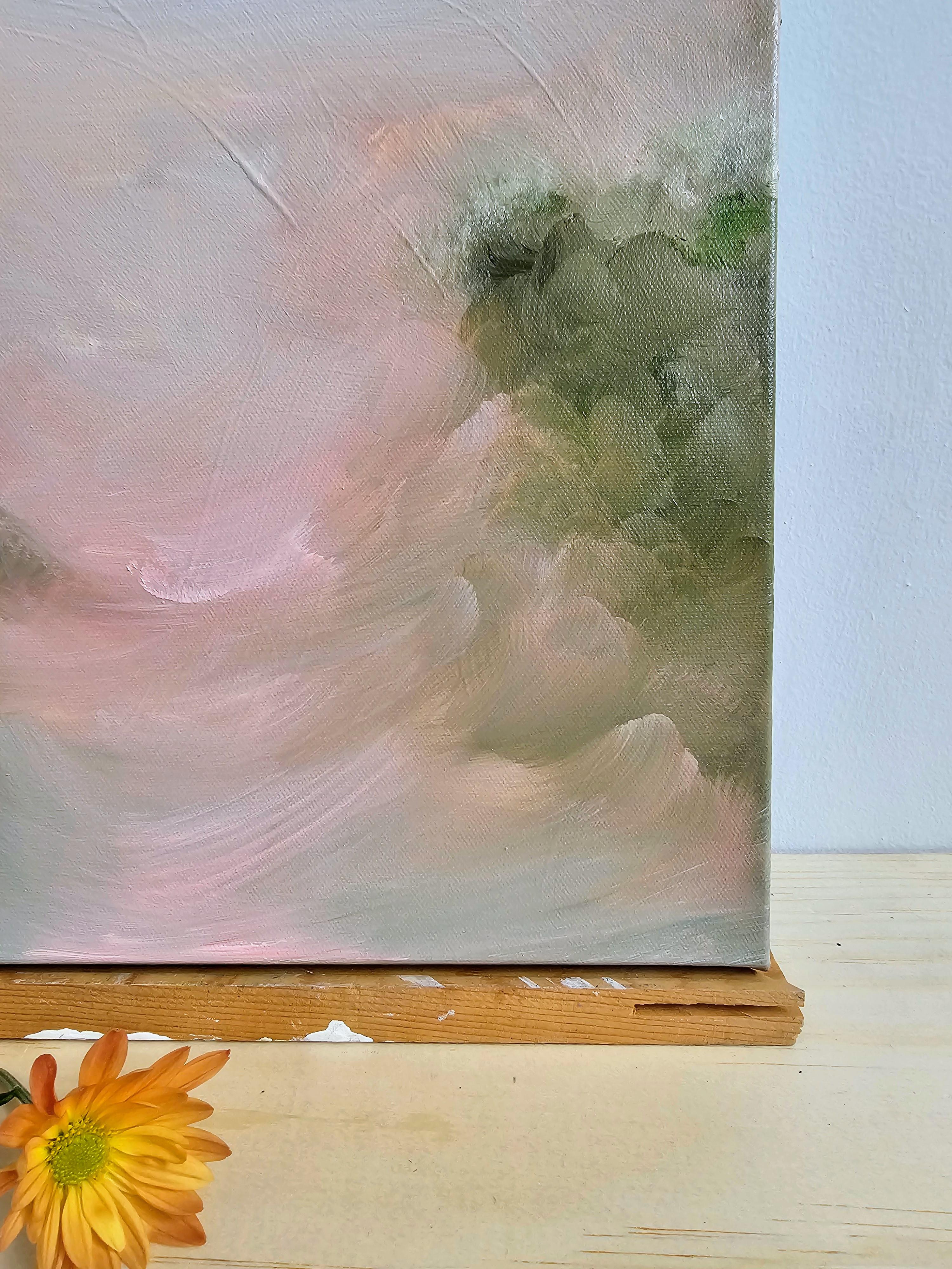 Autumn Lullaby - Verträumte Herbst abstrakte Landschaft Sonnenuntergang Gemälde im Angebot 2