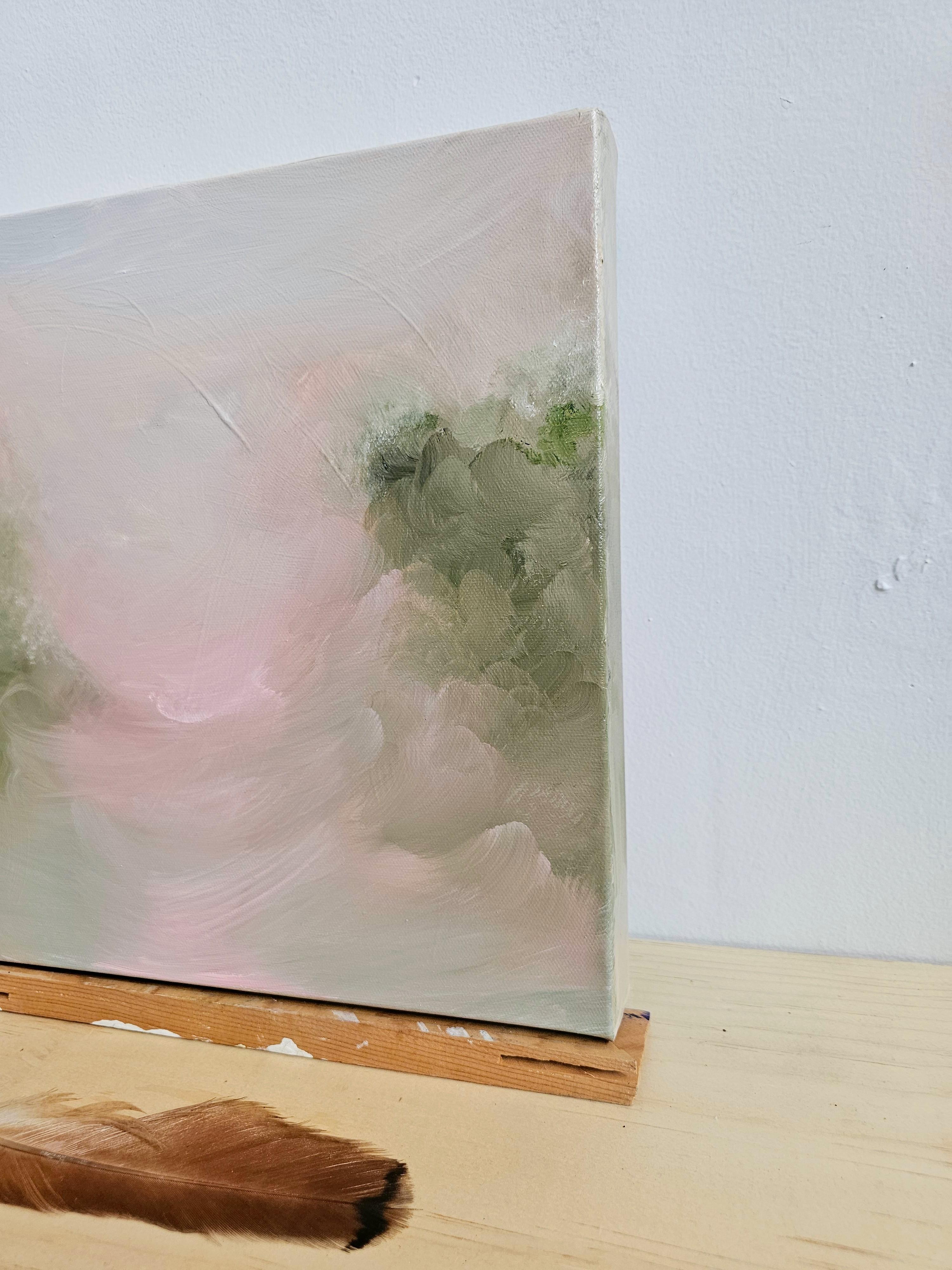 Autumn Lullaby - Verträumte Herbst abstrakte Landschaft Sonnenuntergang Gemälde im Angebot 5