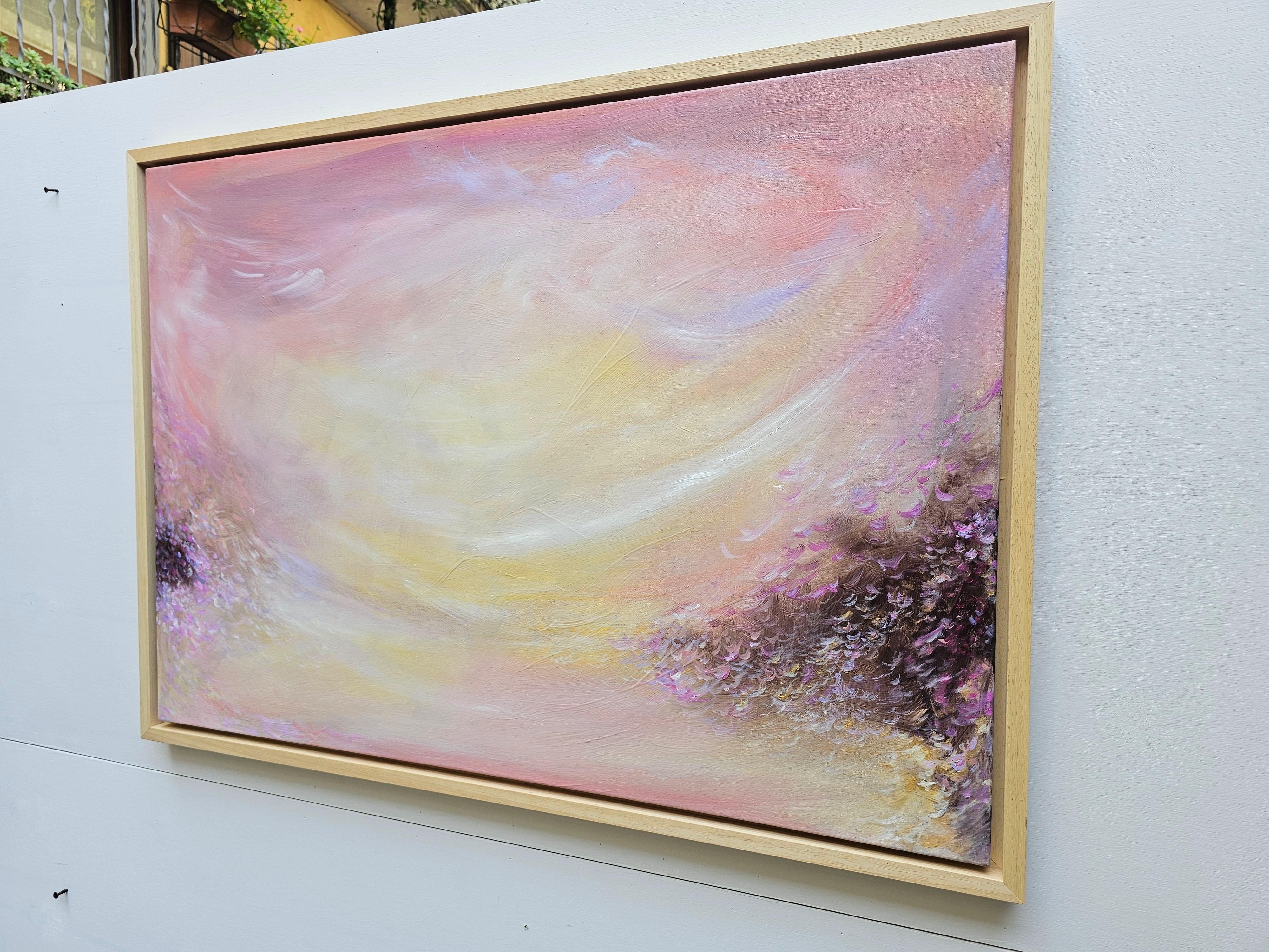 Un dipinto impressionista astratto di un caldo tramonto, 