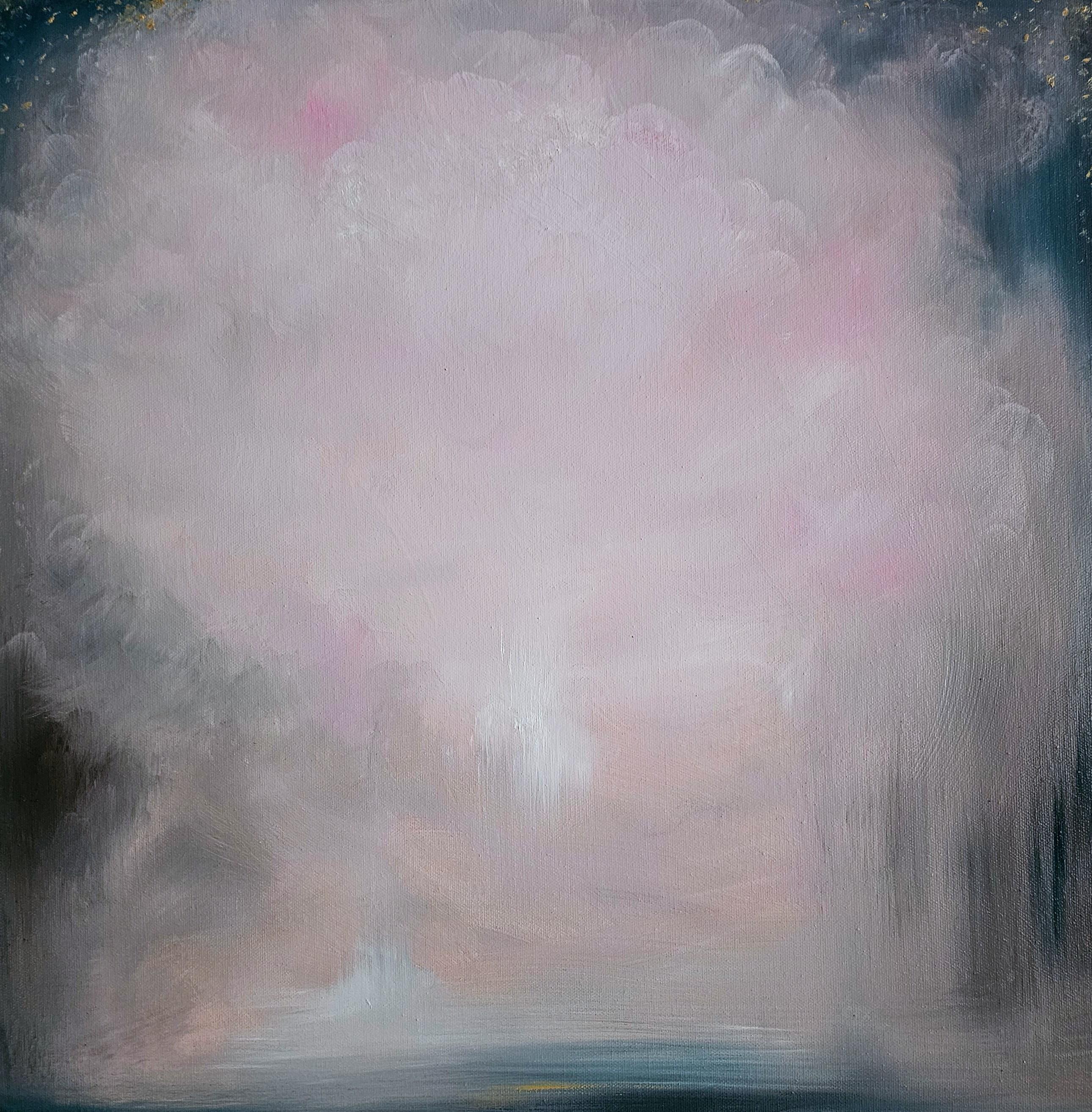 Because We Are All Made of Stars - Dreamy abstract night sky painting