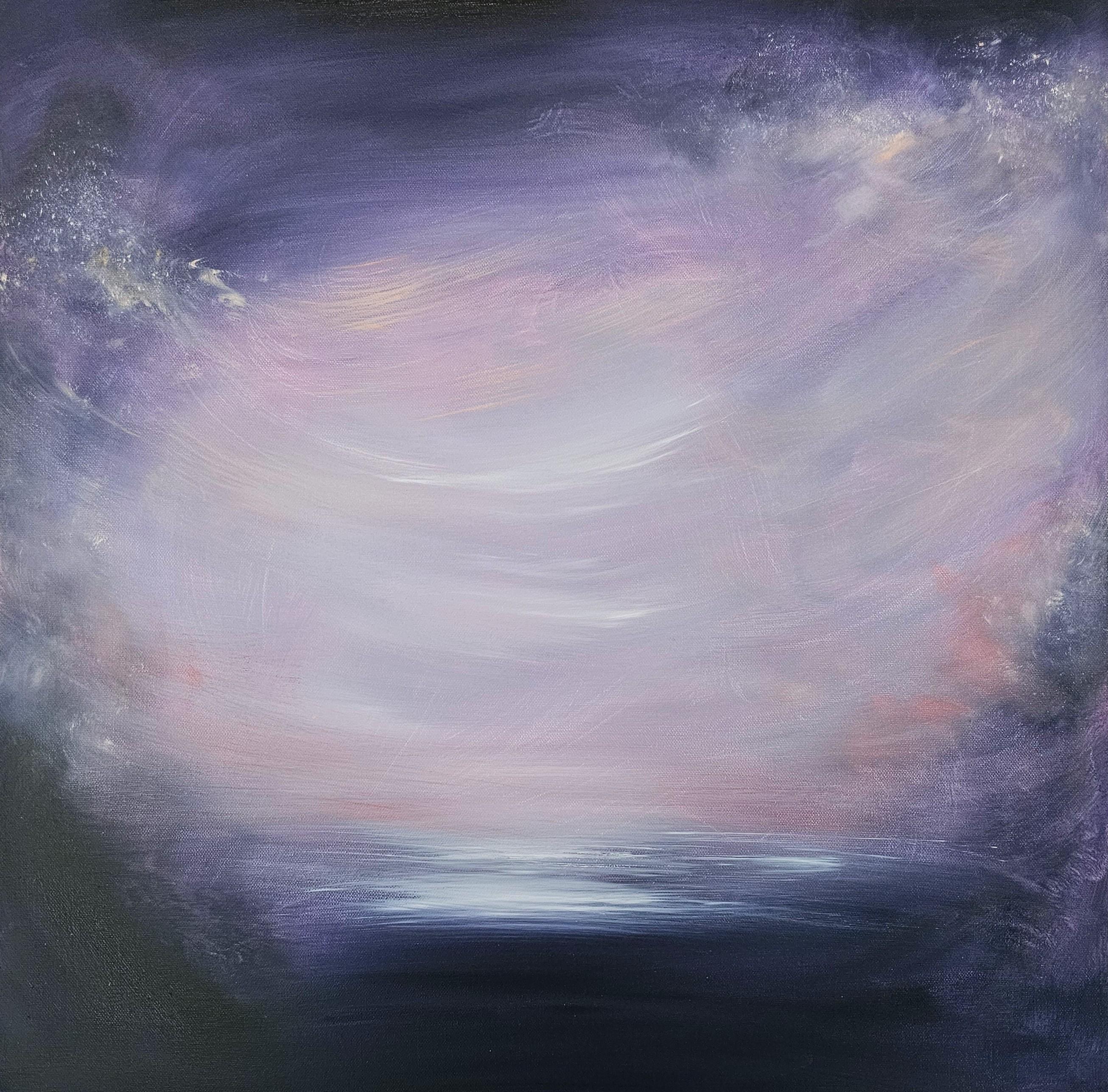 Jennifer L. Baker - Cassiopeia - Deep blue abstract night sky painting ...