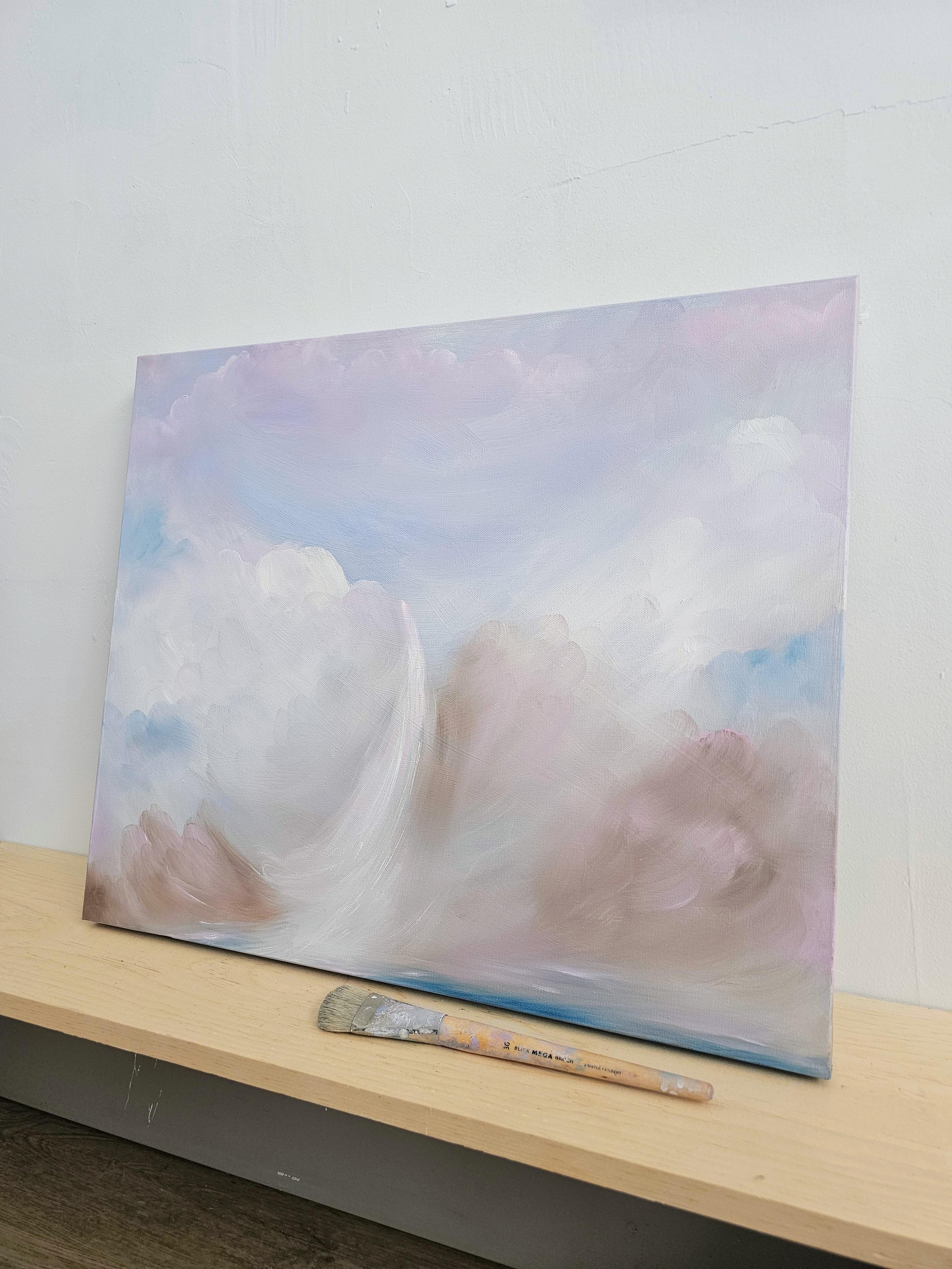 Cold and Snow and Wind and Pink Skies - Atmospheric abstract winter landscape im Angebot 7