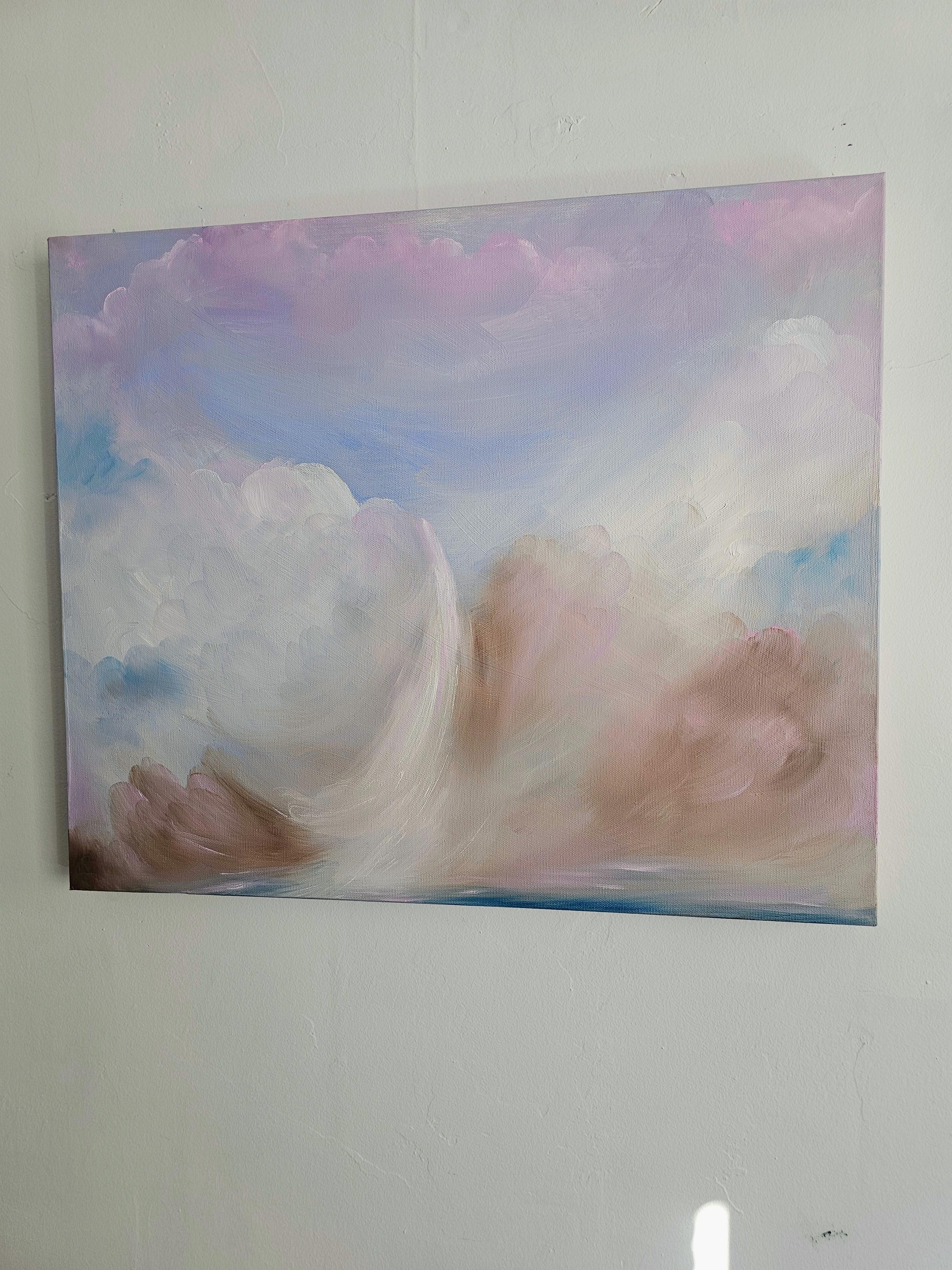 Kälte und Schnee und Wind und rosa Himmel - Atmosphärische abstrakte Winterlandschaft 6