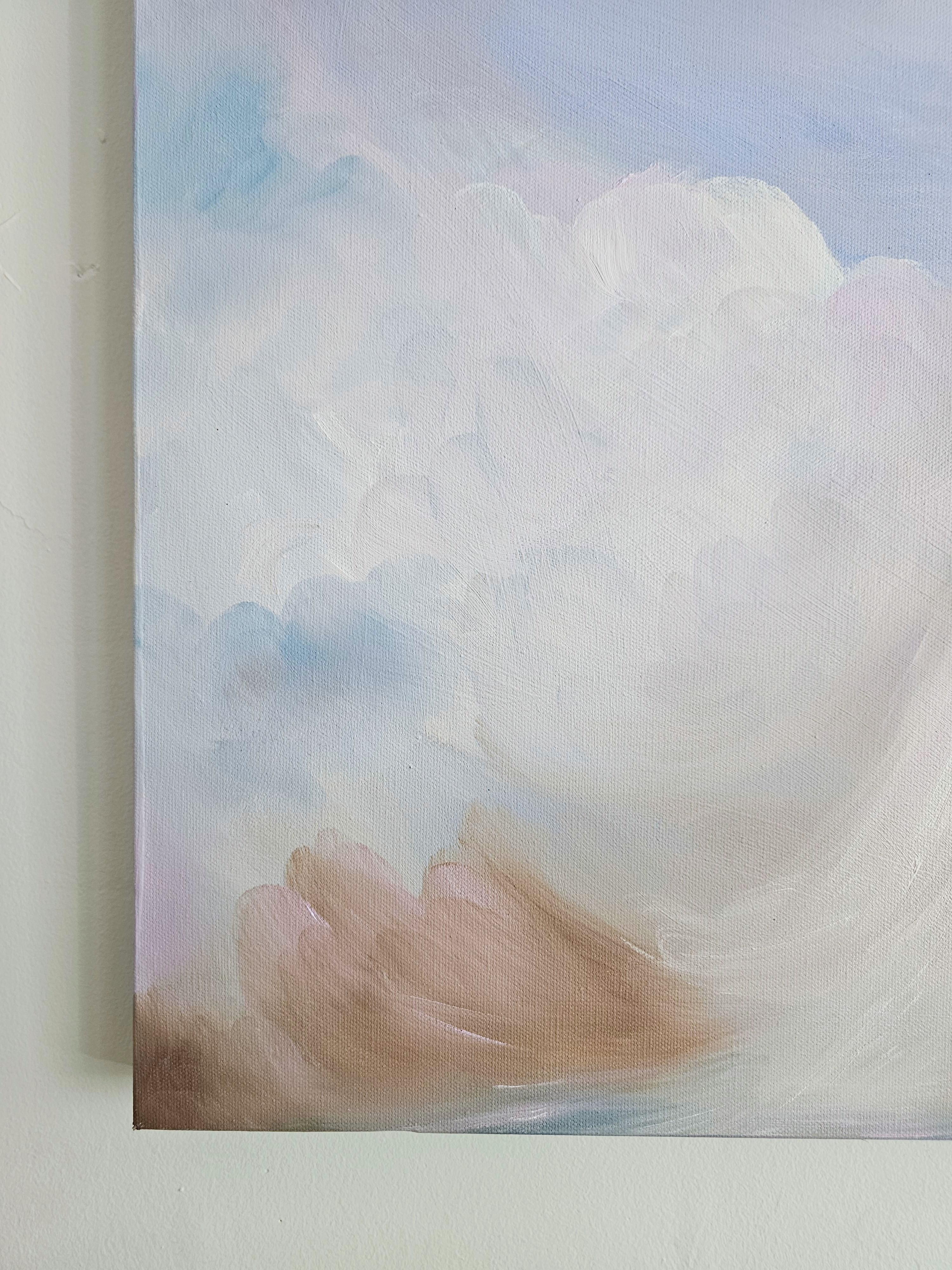 Kälte und Schnee und Wind und rosa Himmel - Atmosphärische abstrakte Winterlandschaft 7