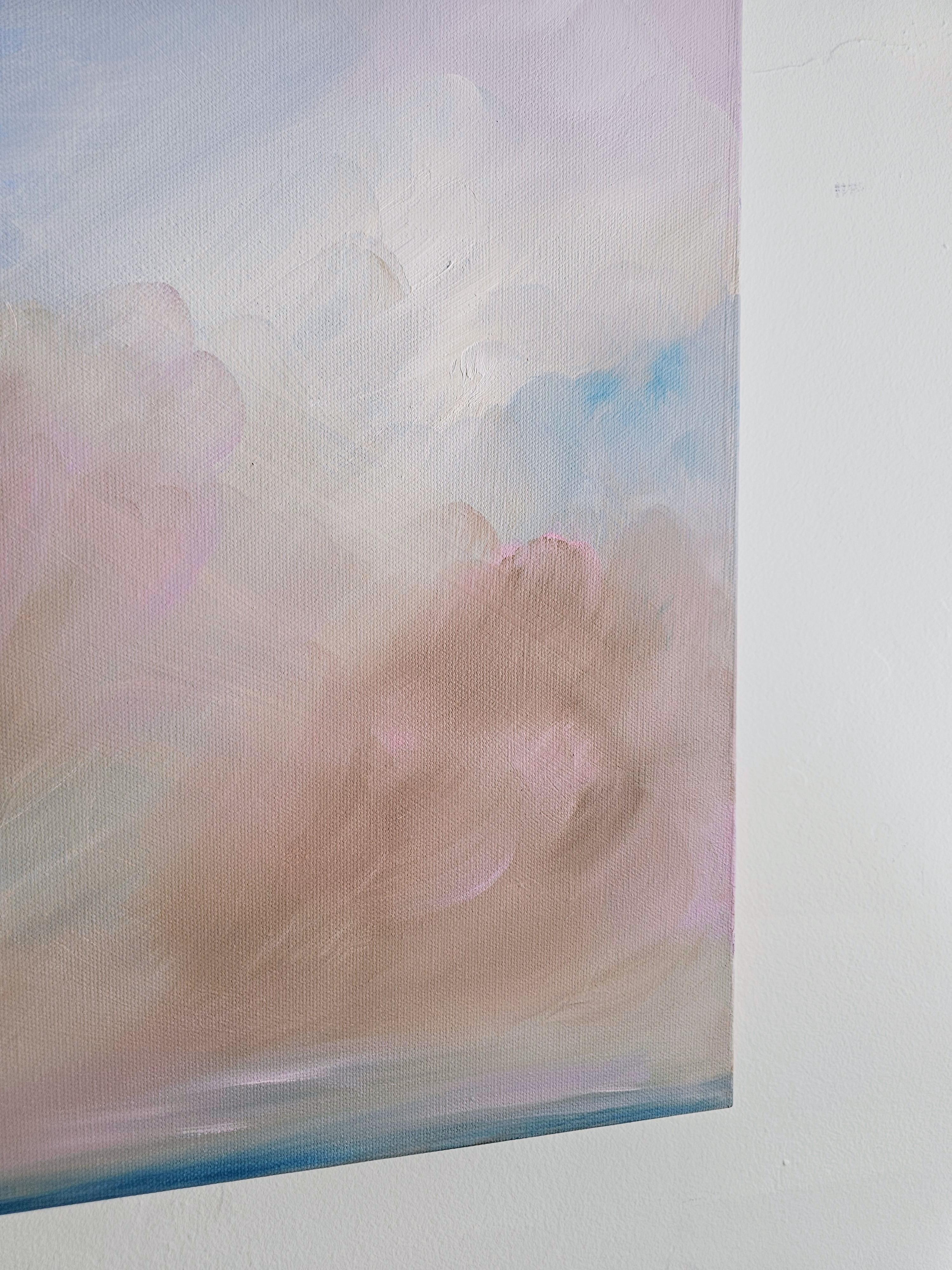 Kälte und Schnee und Wind und rosa Himmel - Atmosphärische abstrakte Winterlandschaft 9