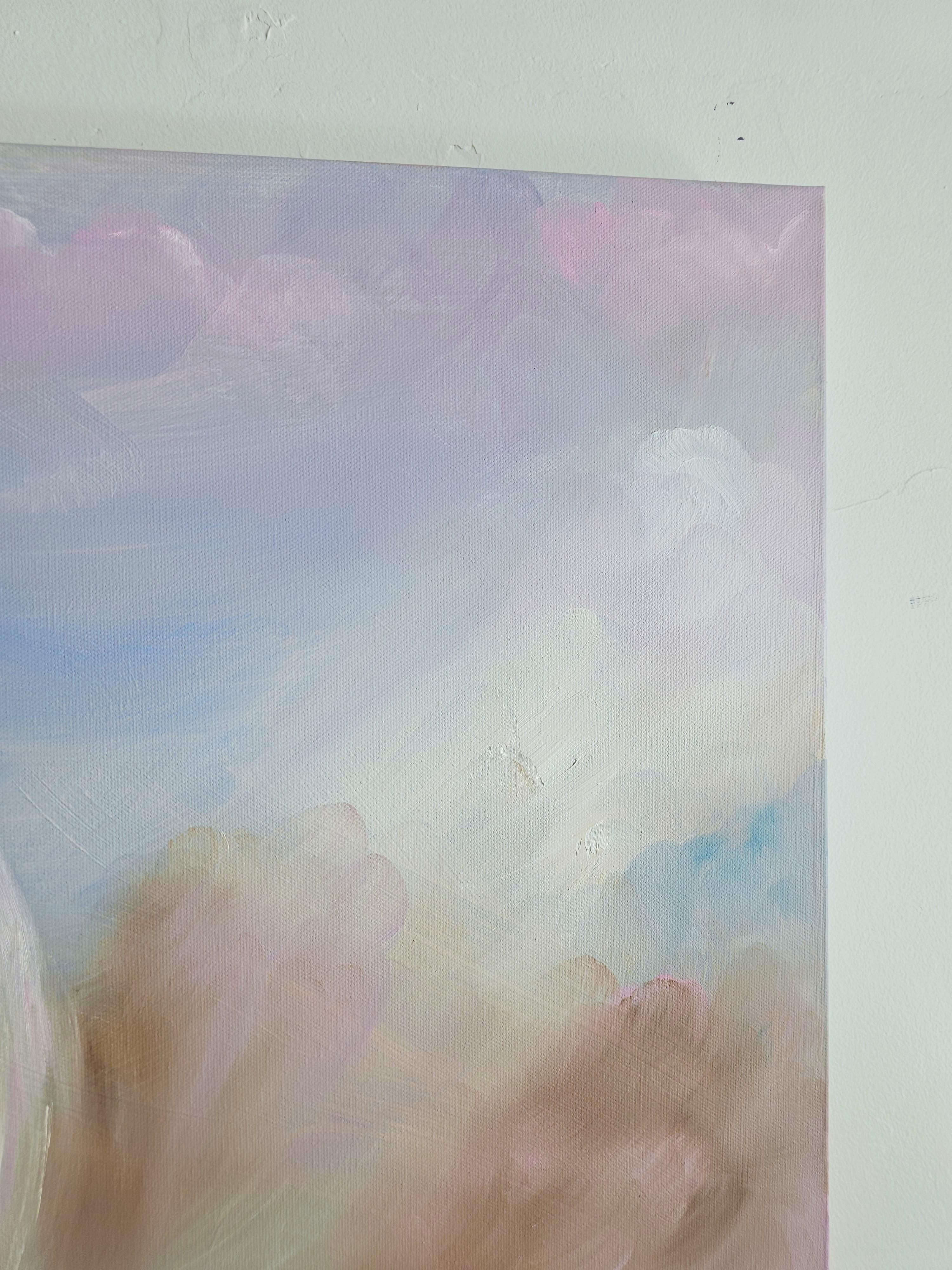 Kälte und Schnee und Wind und rosa Himmel - Atmosphärische abstrakte Winterlandschaft 10