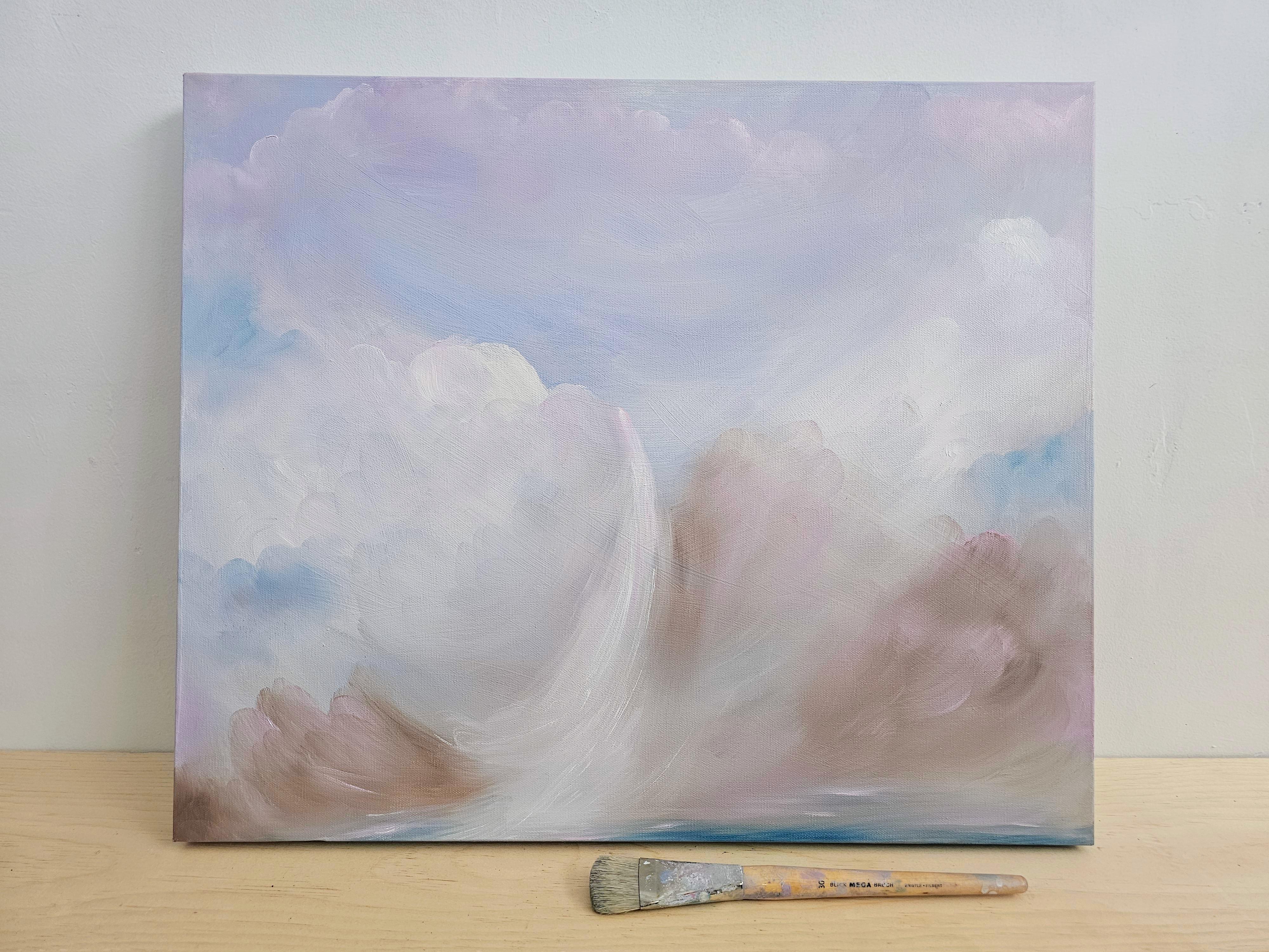 Cold and Snow and Wind and Pink Skies - Atmospheric abstract winter landscape im Angebot 11