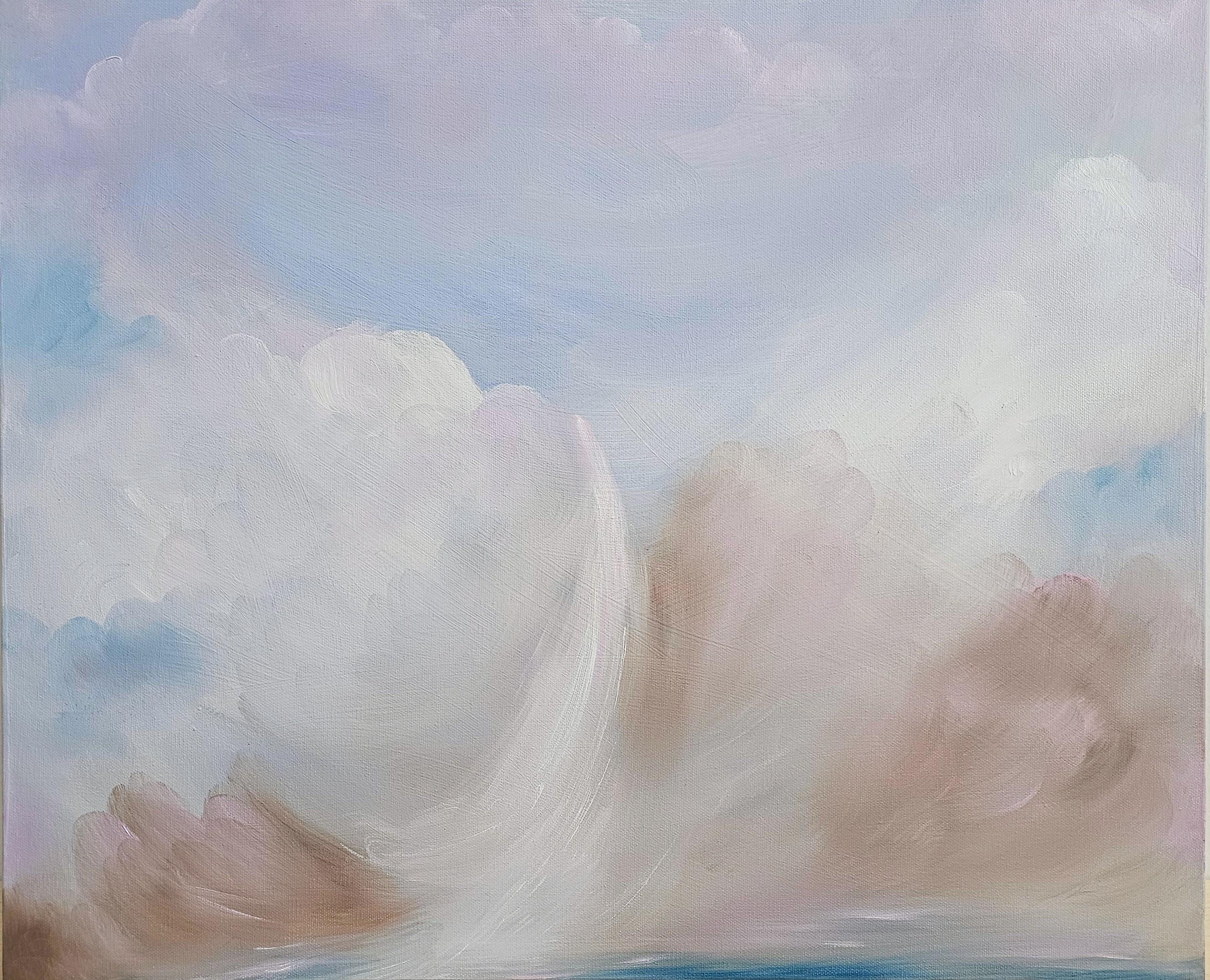 Cold and Snow and Wind and Pink Skies - Atmospheric abstract winter landscape