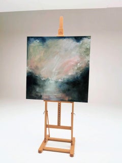Deep Wonder in the Eye of the Storm - Dramatic blue abstract seascape painting