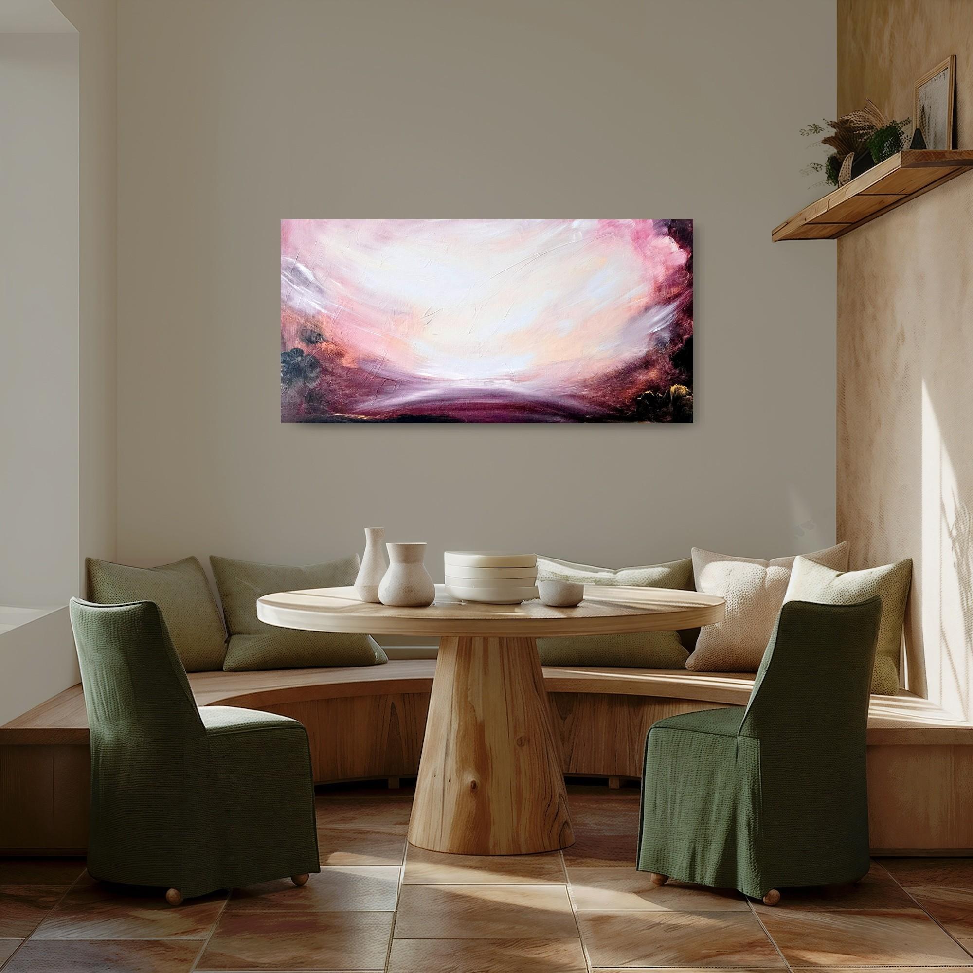 Eternal Etna - Dramatic abstract landscape sky painting For Sale 5