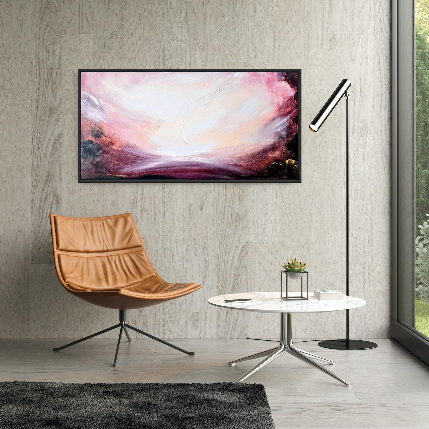 Eternal Etna - Dramatic abstract landscape sky painting For Sale 6
