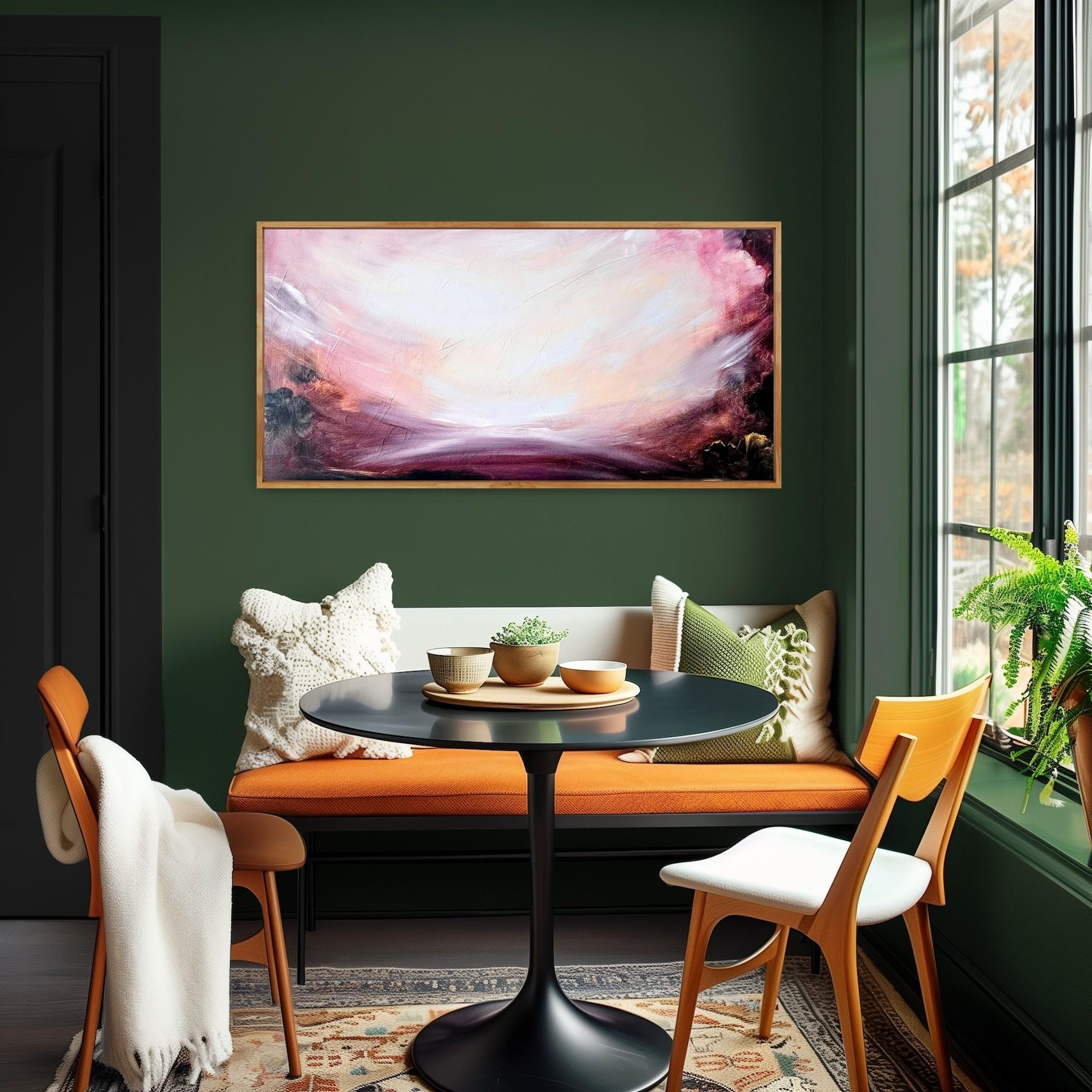 Eternal Etna - Dramatic abstract landscape sky painting For Sale 7