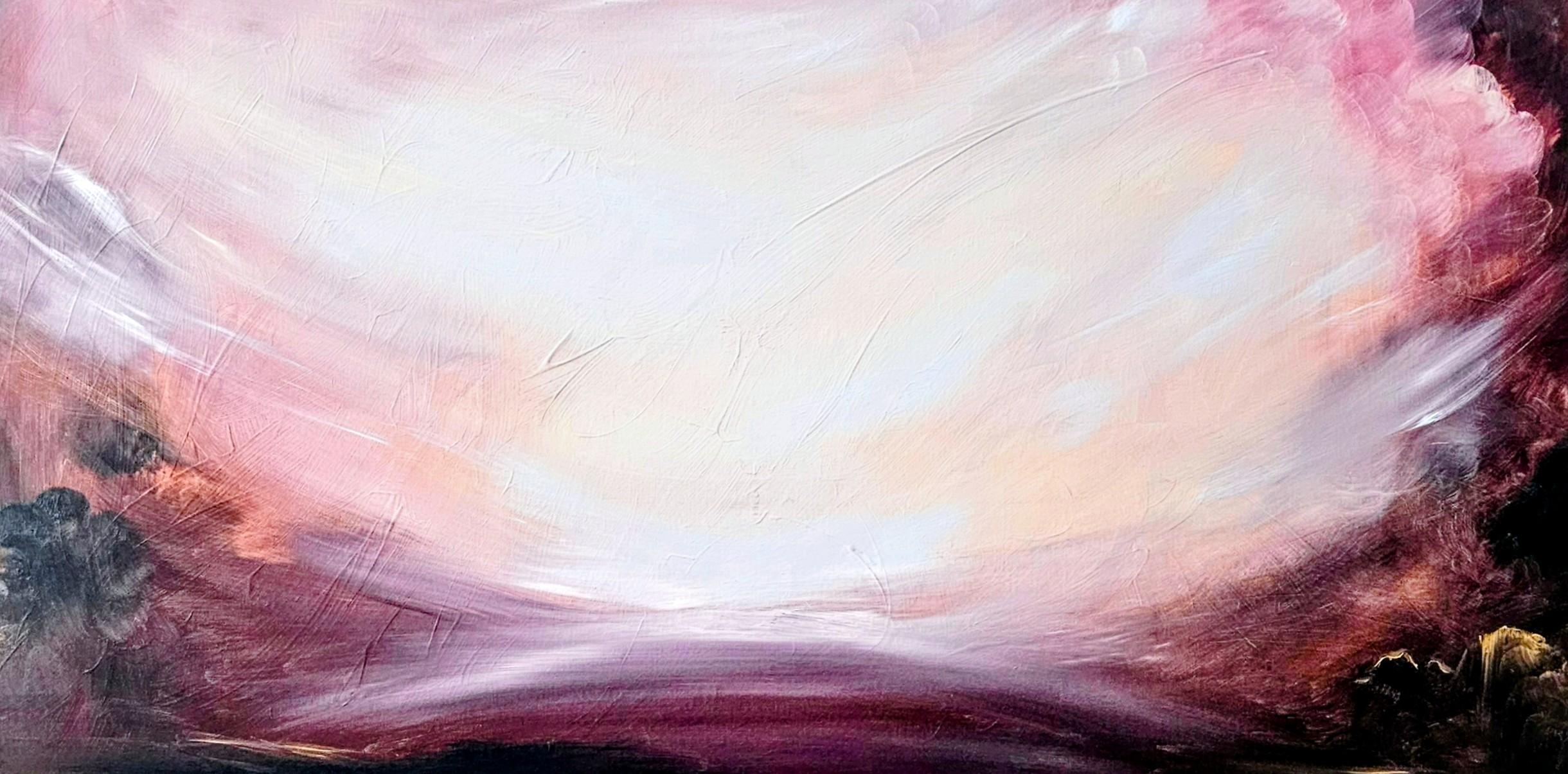 Ewiger Ätna - Dramatische abstrakte Landschaft Himmel Gemälde