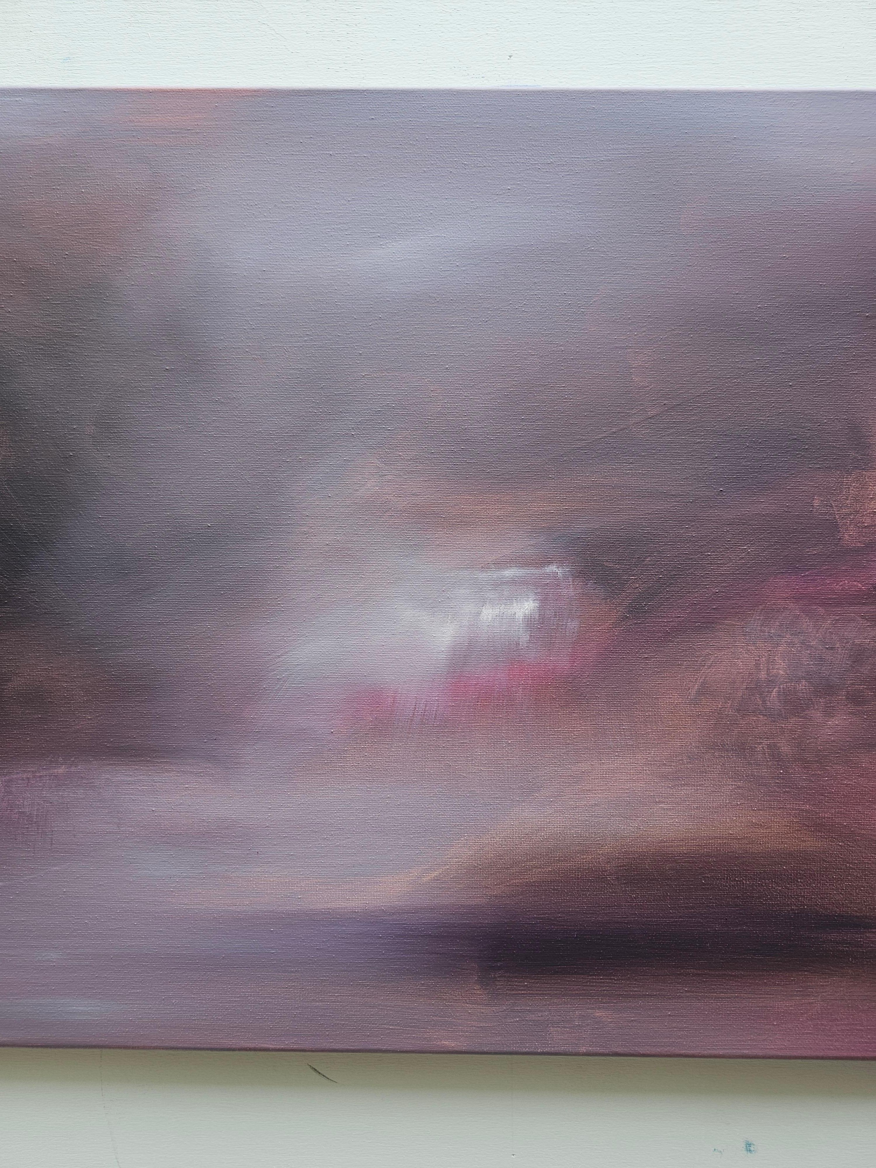 L'Etna se lève - Peinture abstraite dramatique de paysage en vente 8