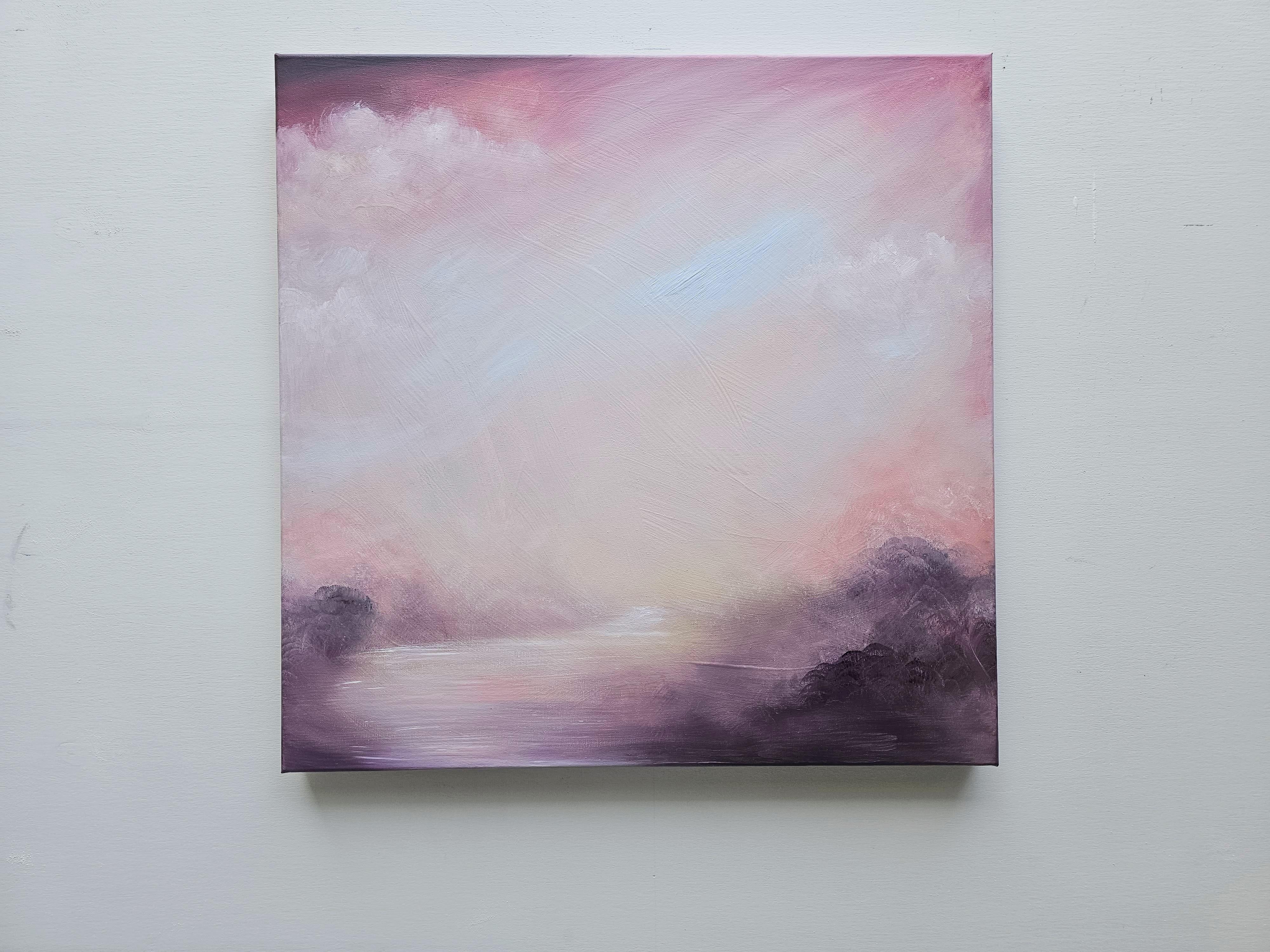 Evocazione dell'alba - Pittura astratta morbida di paesaggio - Painting di Jennifer L. Baker