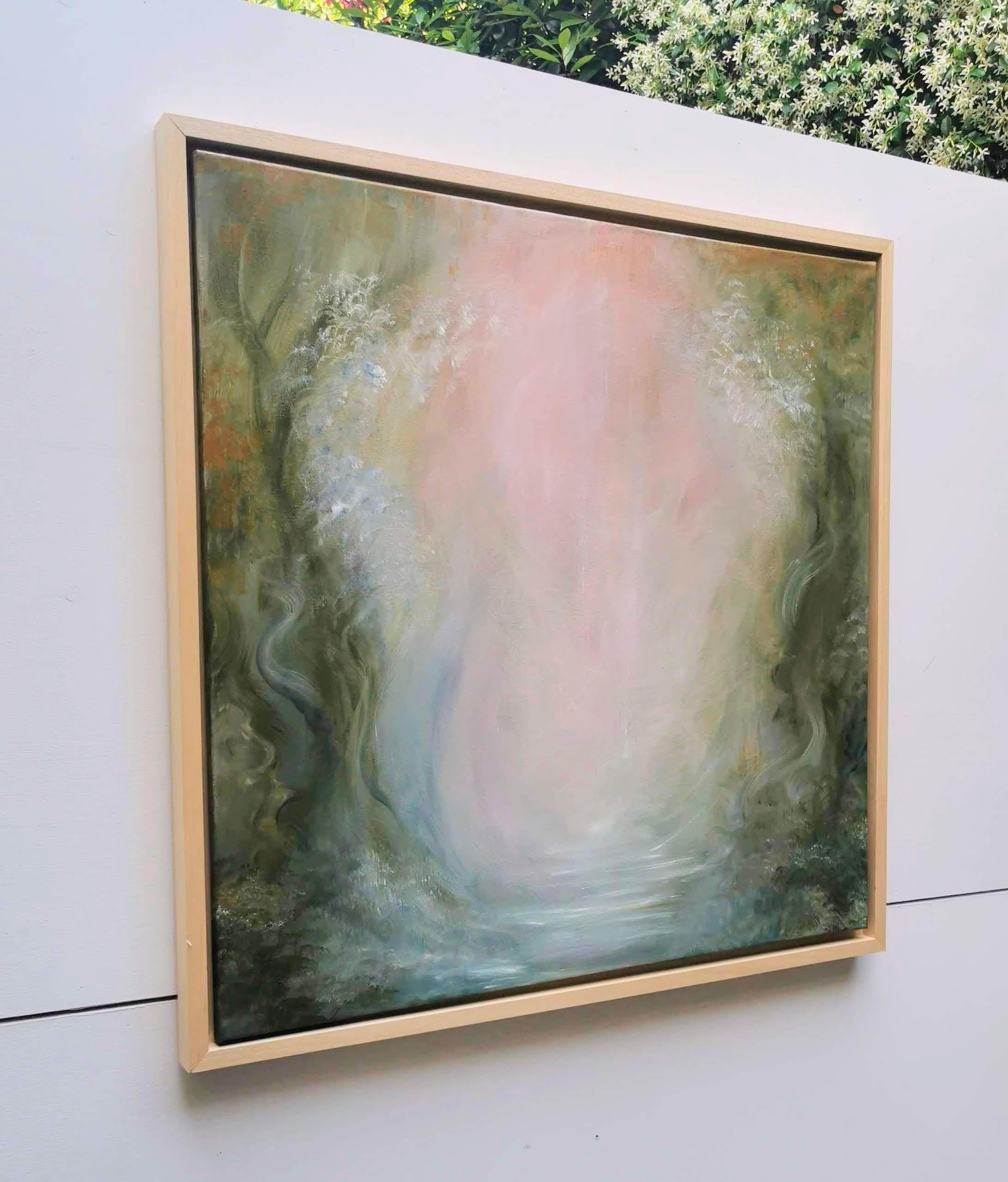 Favola - Quadro astratto di paesaggio morbido e sognante - Painting Contemporaneo di Jennifer L. Baker