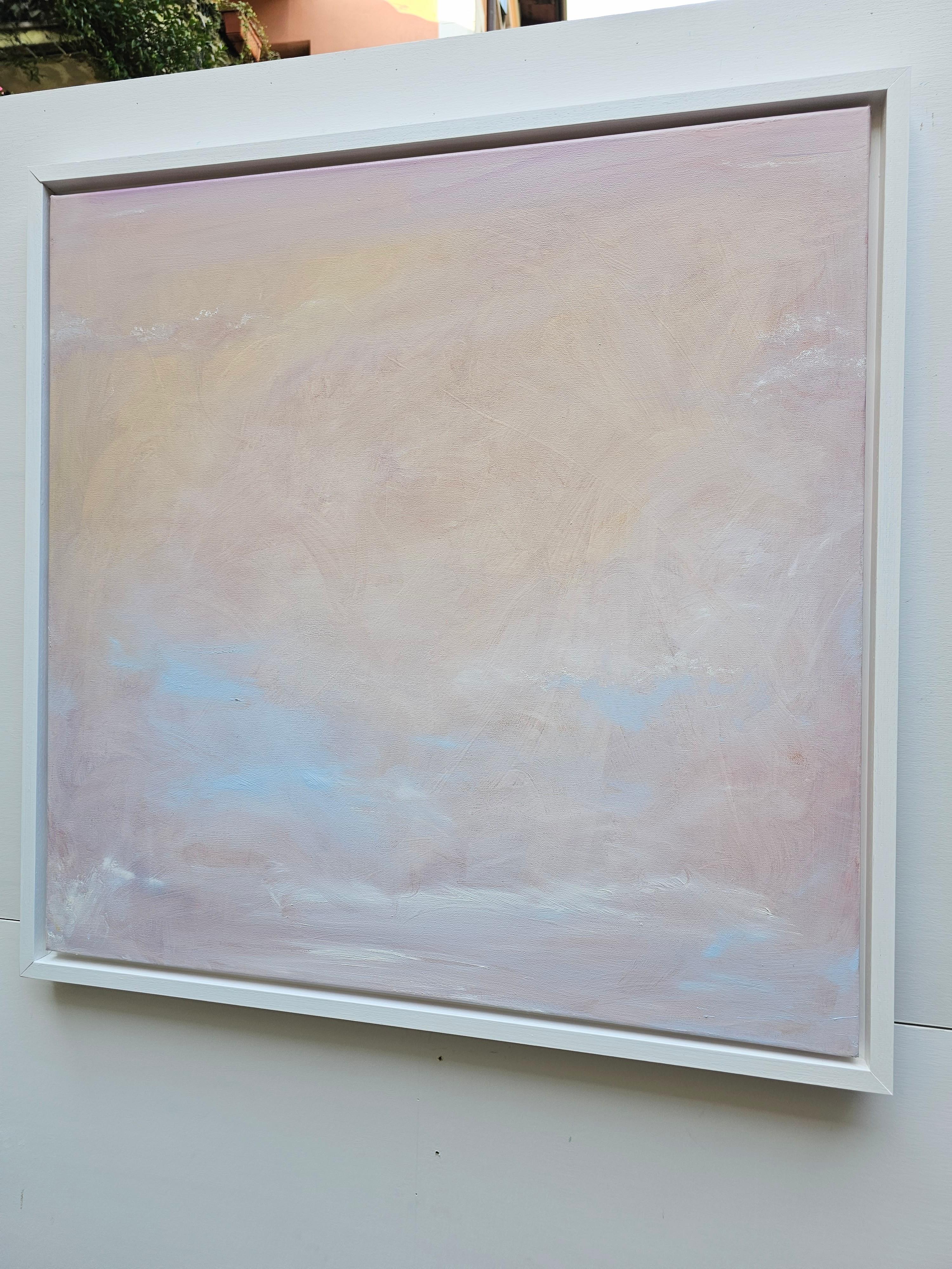 Prima luce - Quadro atmosferico etereo del cielo astratto a pastello 5