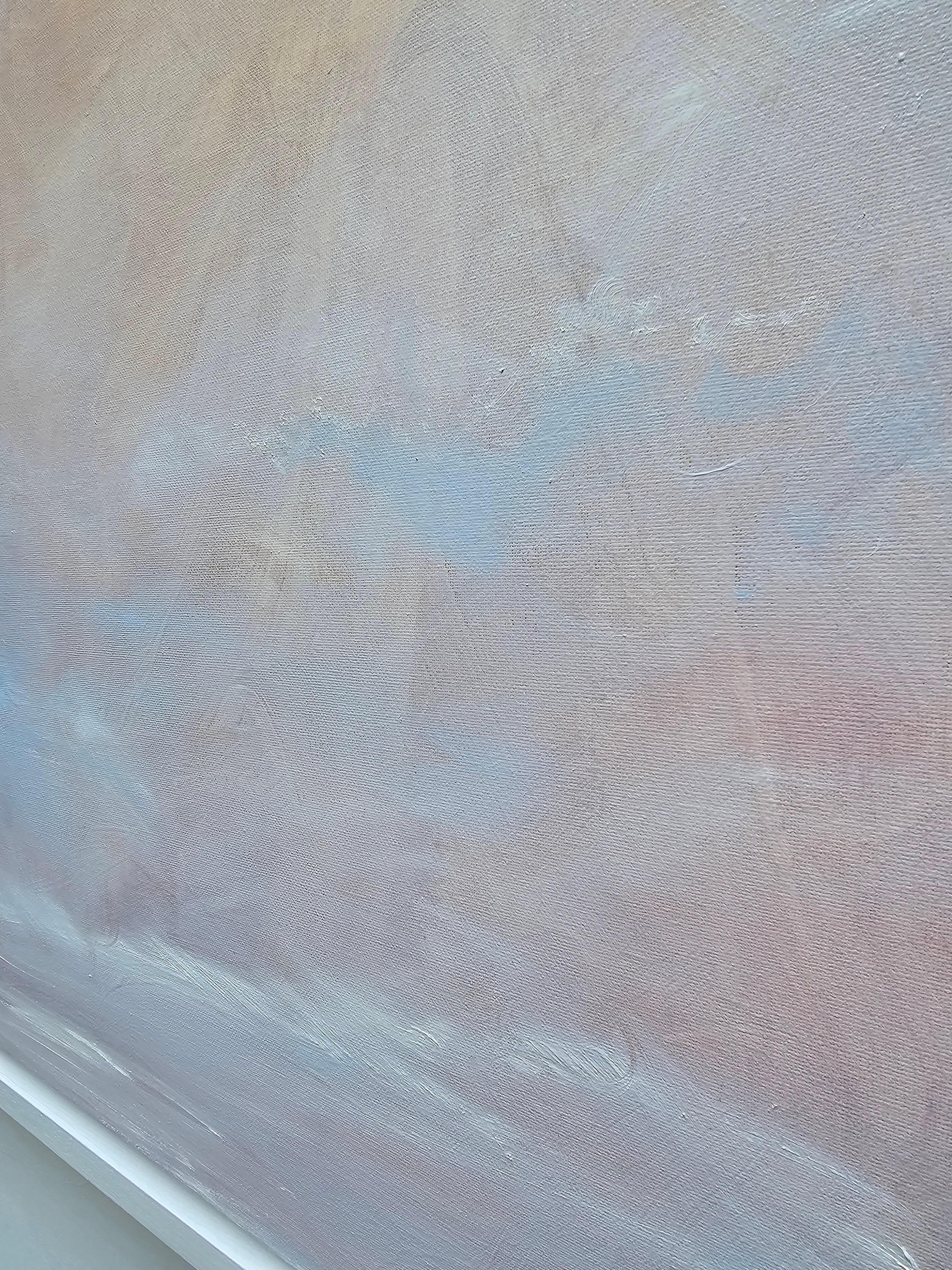 Prima luce - Quadro atmosferico etereo del cielo astratto a pastello 9