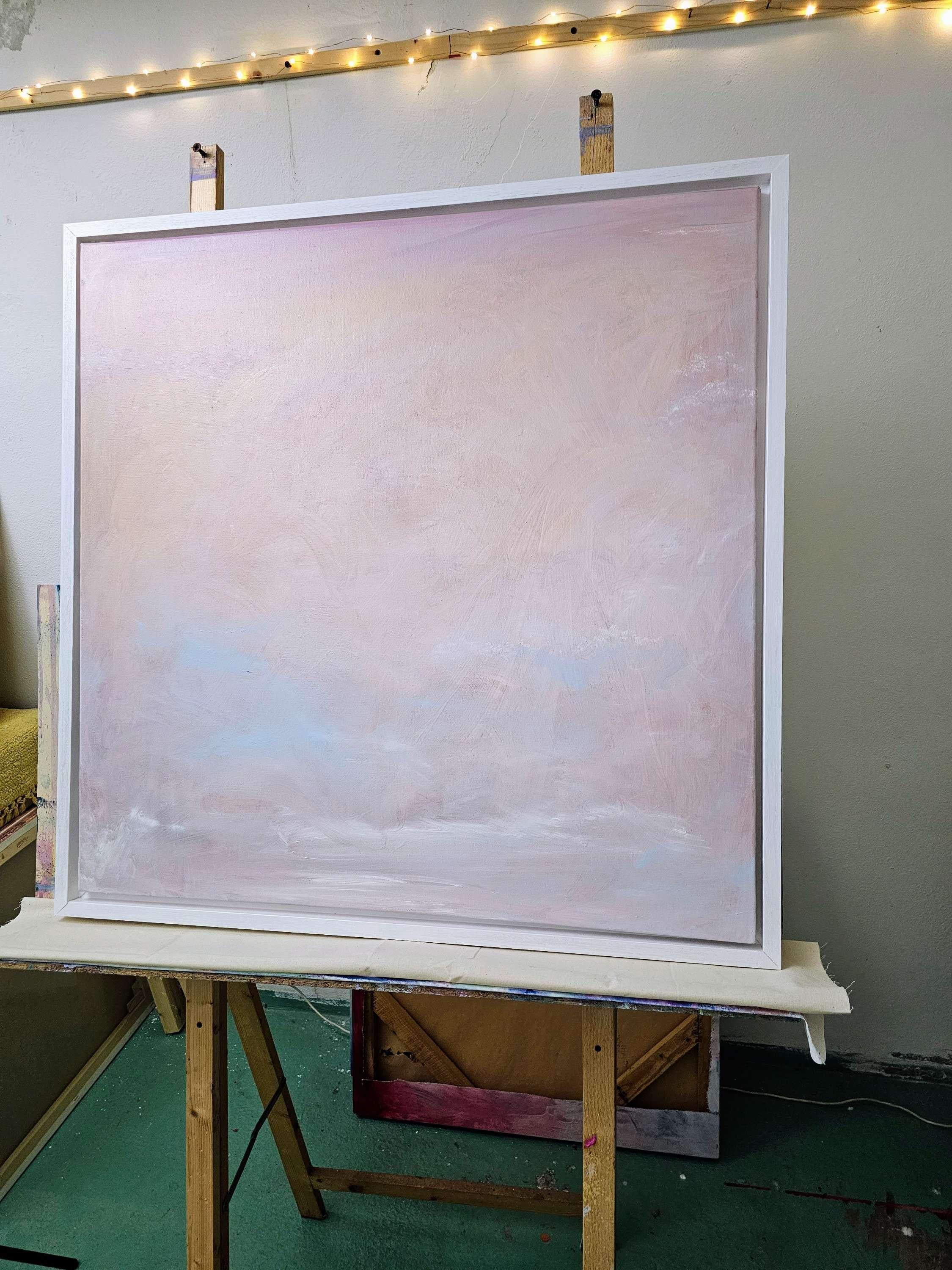 Prima luce - Quadro atmosferico etereo del cielo astratto a pastello 3