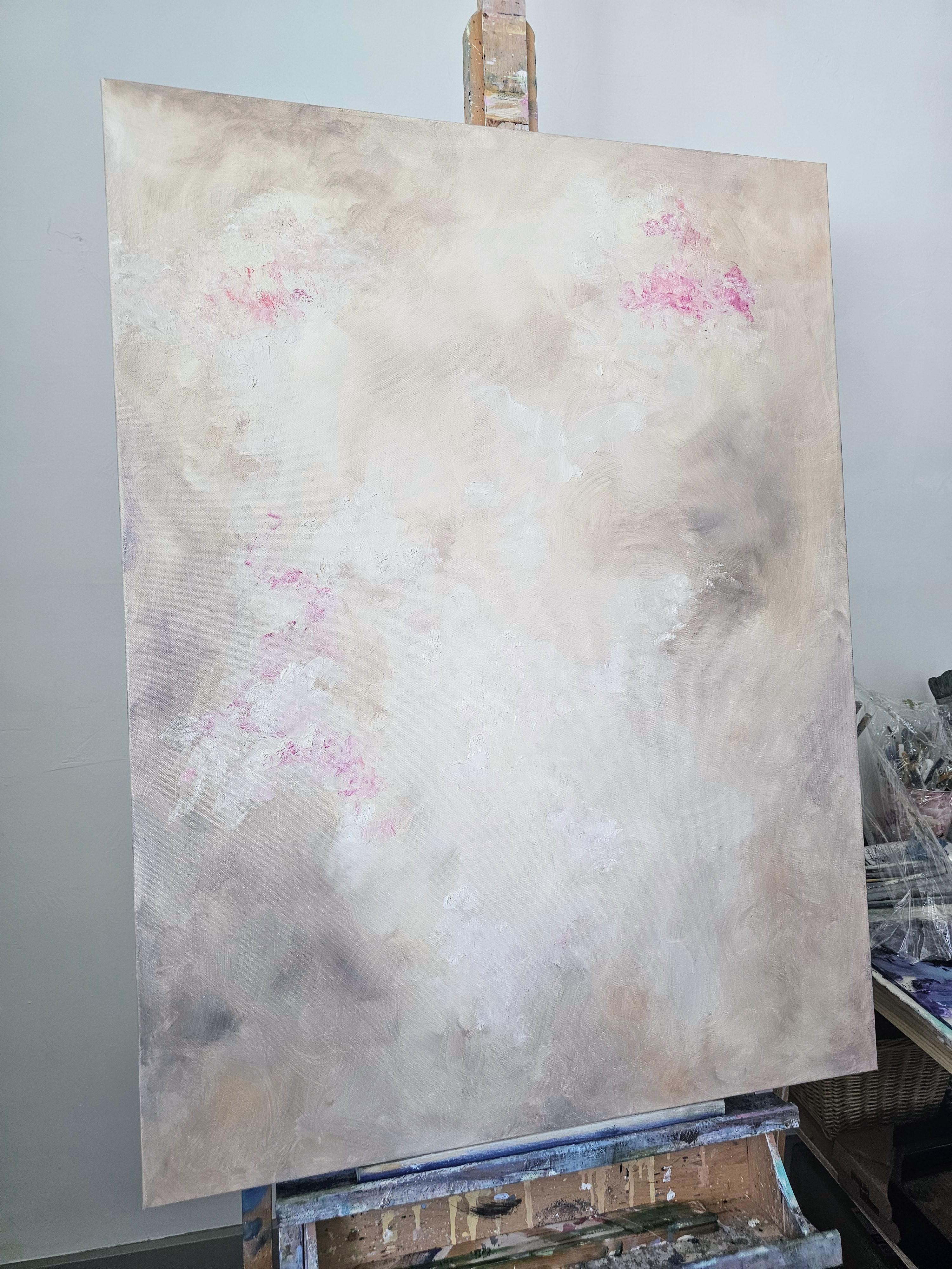 Hydrangea - Soft abstract floral painting For Sale 10