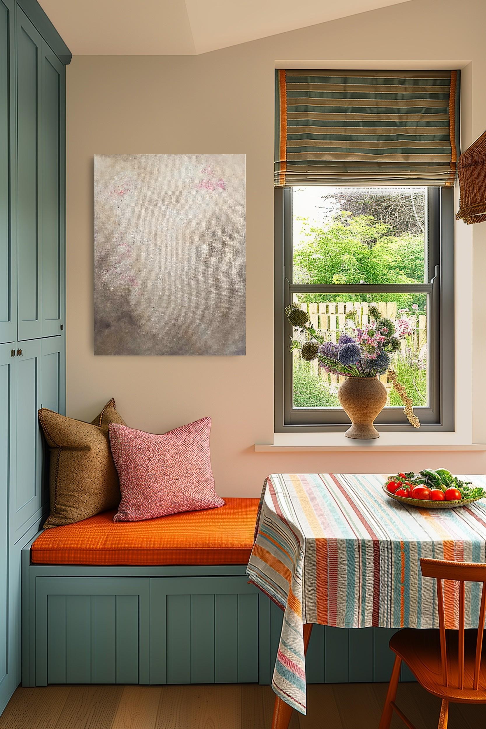Hydrangea - Soft abstract floral painting For Sale 2